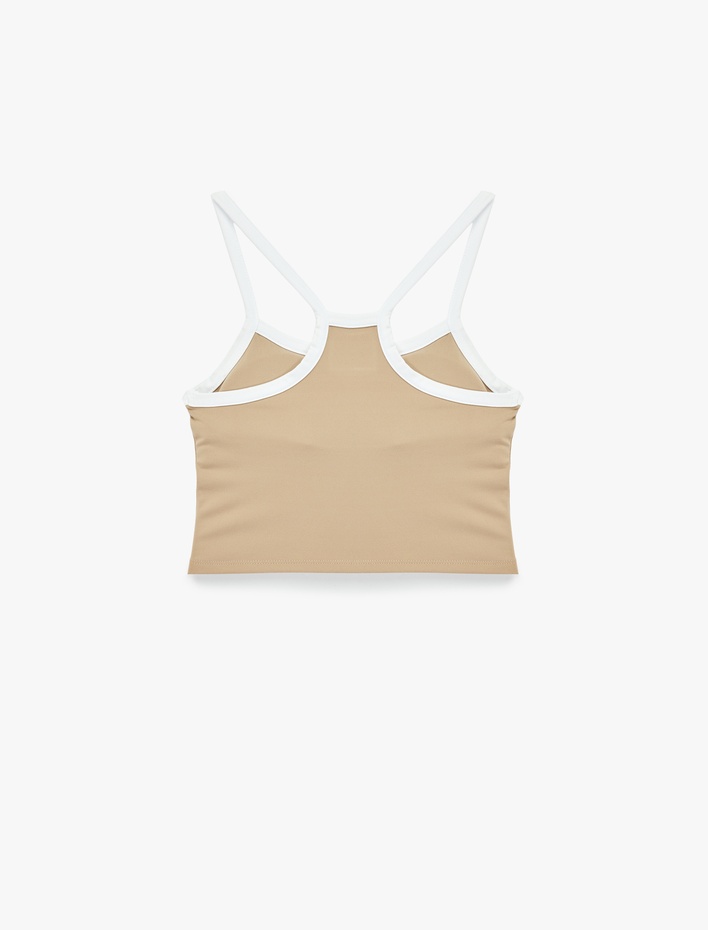  Çapraz Askılı Kolsuz Slim Fit Biyeli Sporcu Sütyeni