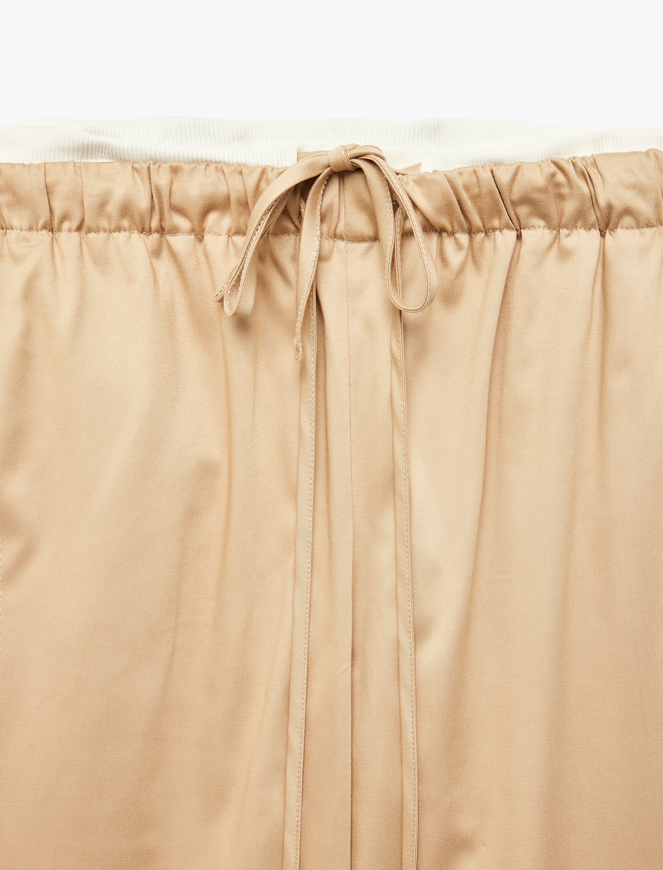   Cepli Beli Bağcıklı Rahat Kalıp Geniş Paça Pantolon