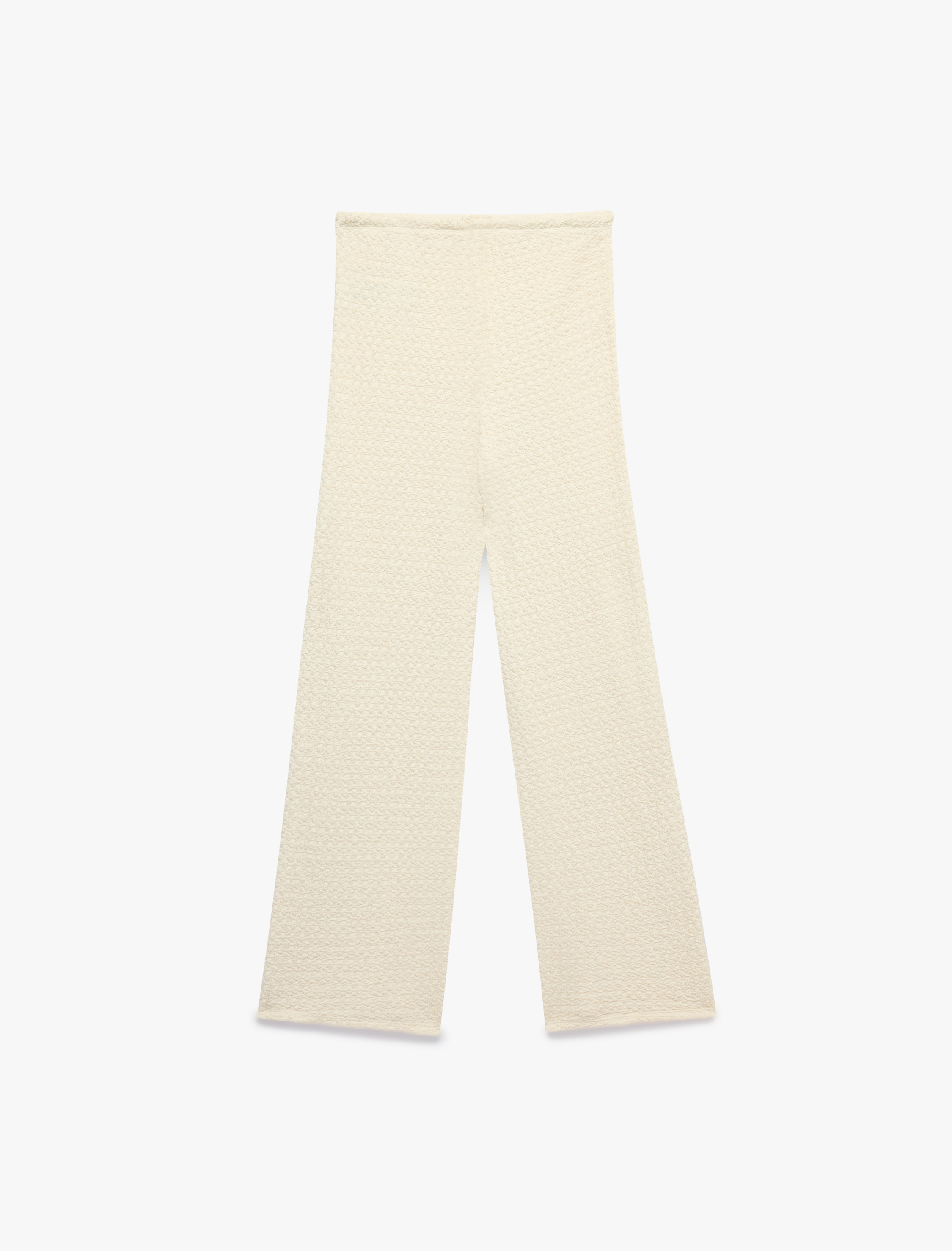   Bürümcük Kumaş Beli Bağlamalı Düz Paça Uzun Pantolon