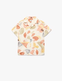 Pamuklu Desenli Kısa Kollu Gömlek
