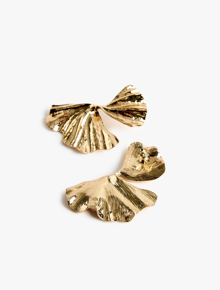 Kadın Büyük Boy Yaprak Küpe