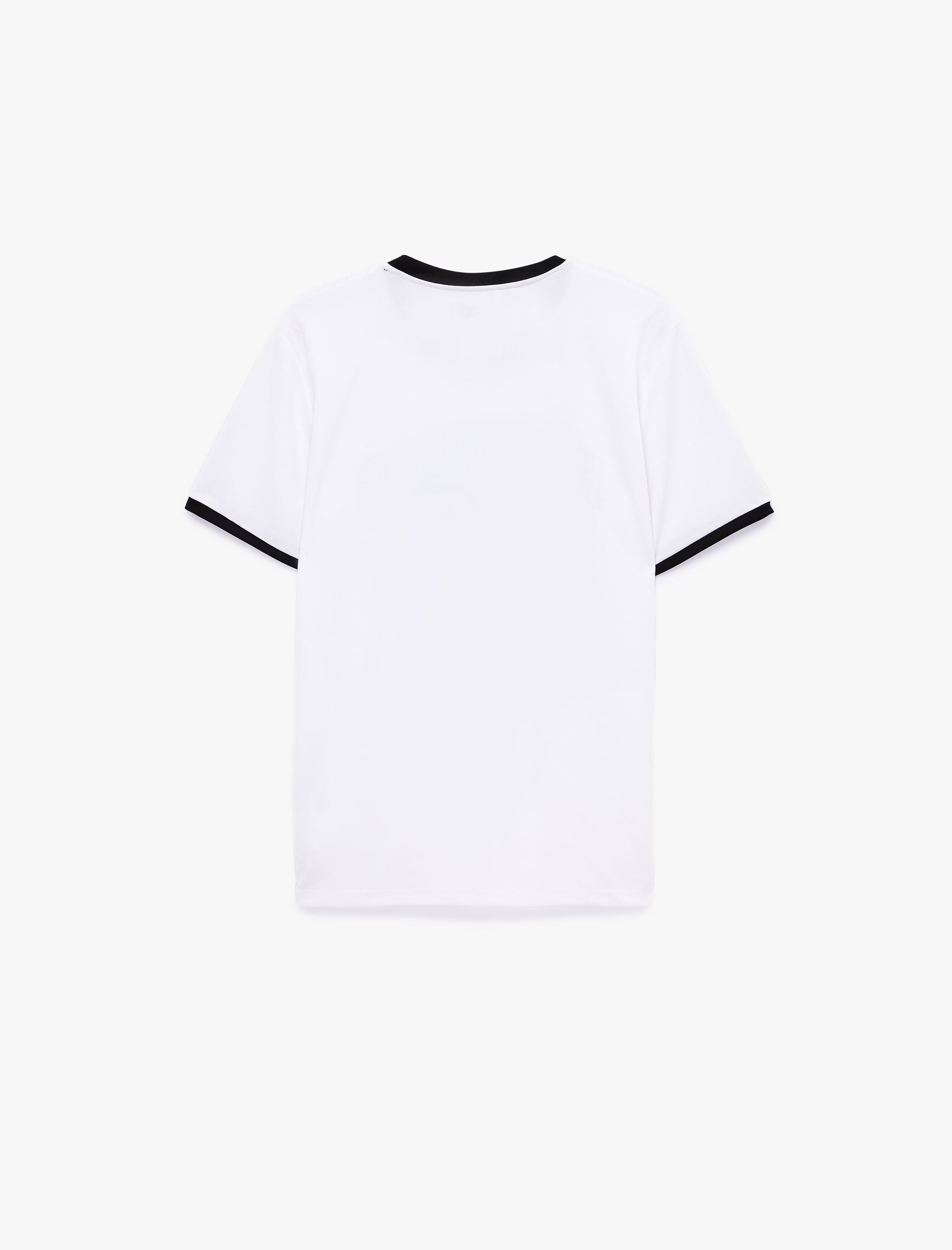   Rahat Kalıp Kısa Kollu Biyeli Bisiklet Yaka Baskılı Spor Tişört