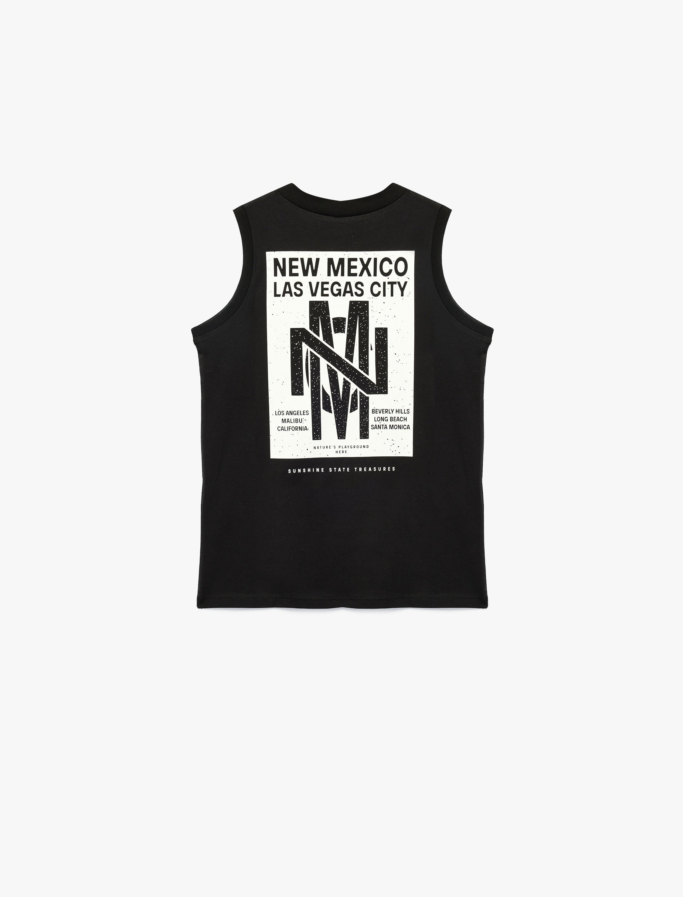  Erkek Çocuk Bisiklet Yaka Kolsuz Pamuklu Baskılı Atlet