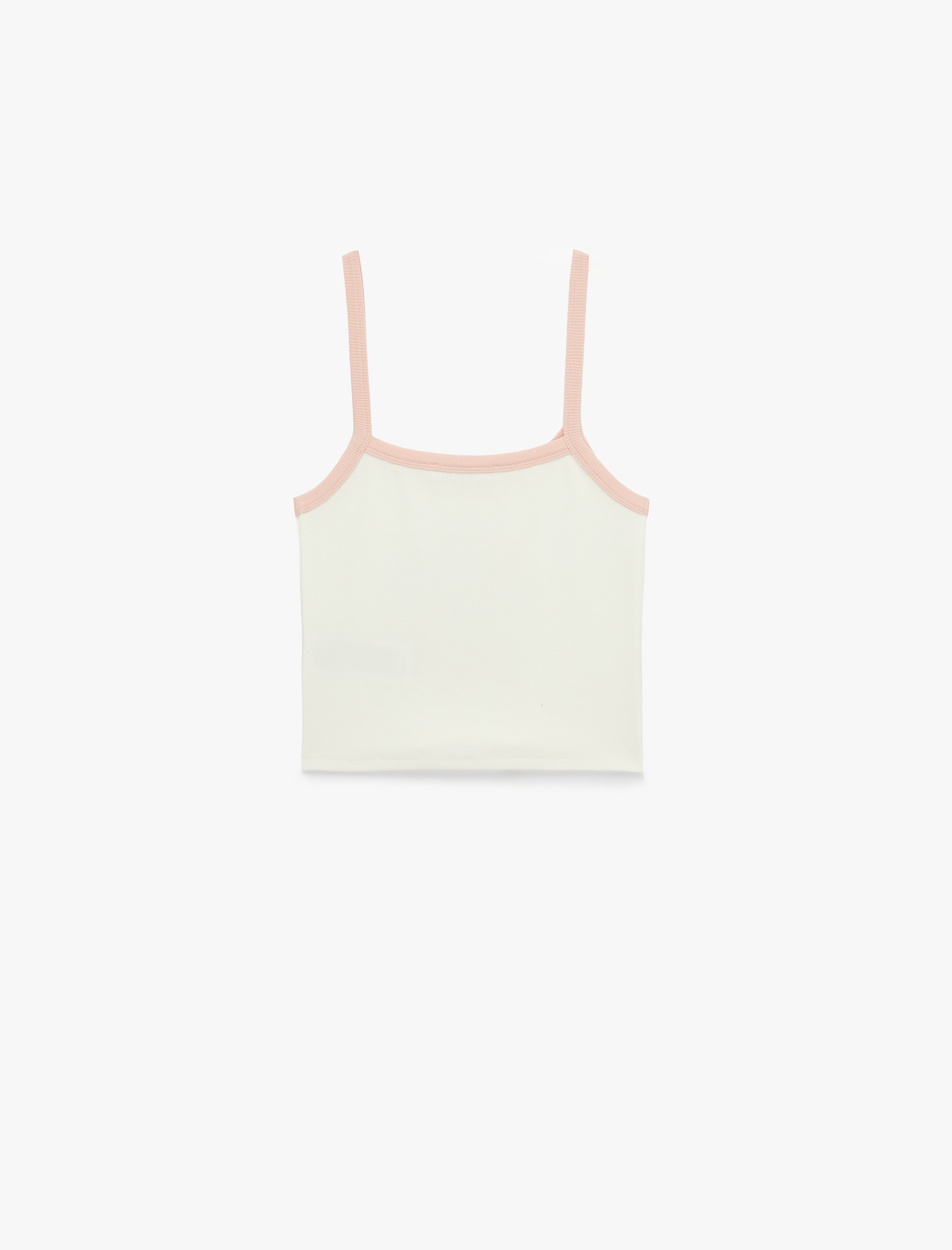   Slim Fit İp Askılı Çiçek Baskılı Pamuklu Bluz