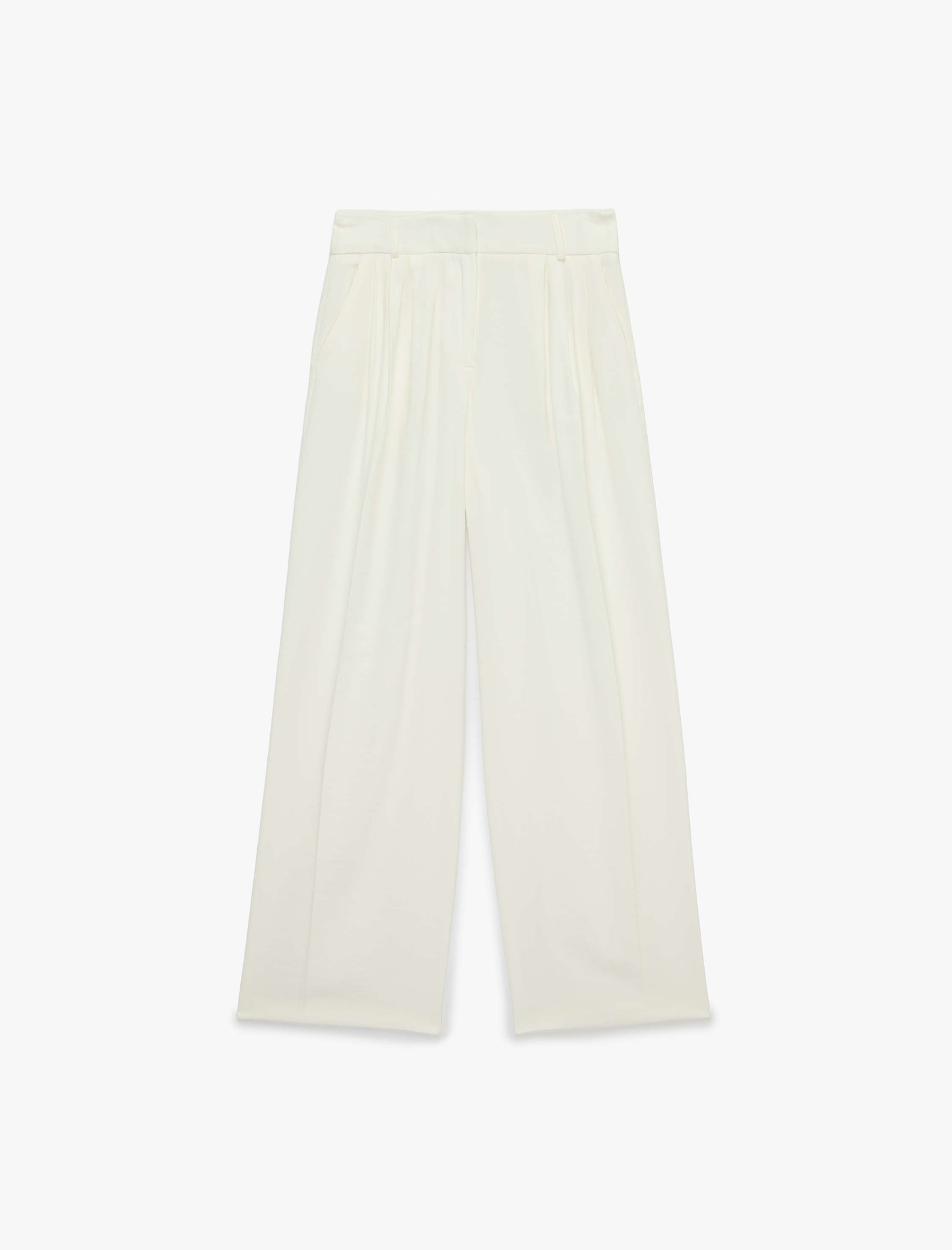   Pile Detaylı Cepli Geniş Paça Baggy Kumaş Pantolon