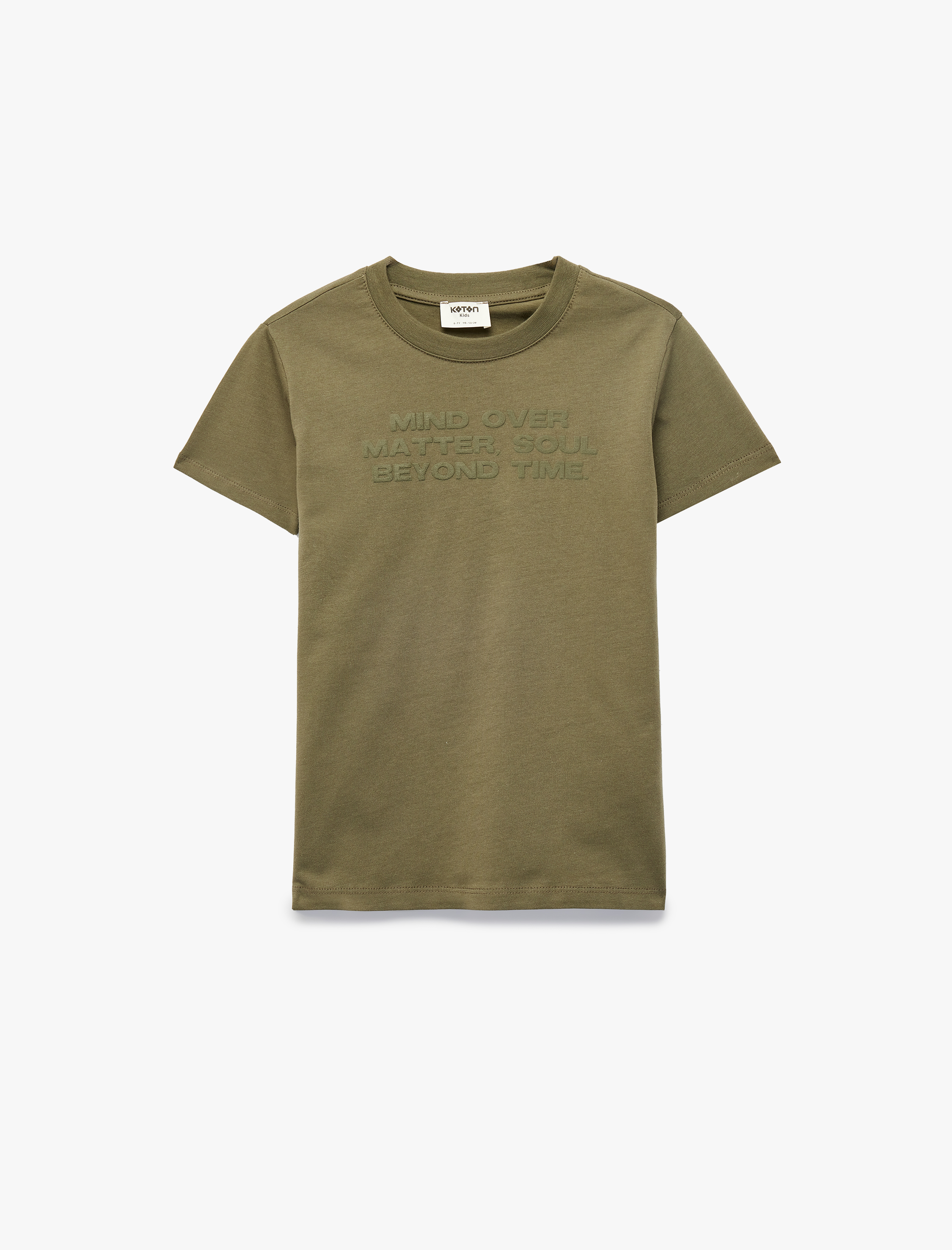  Erkek Çocuk Pamuklu Kısa Kollu Bisiklet Yaka Baskılı Tişört