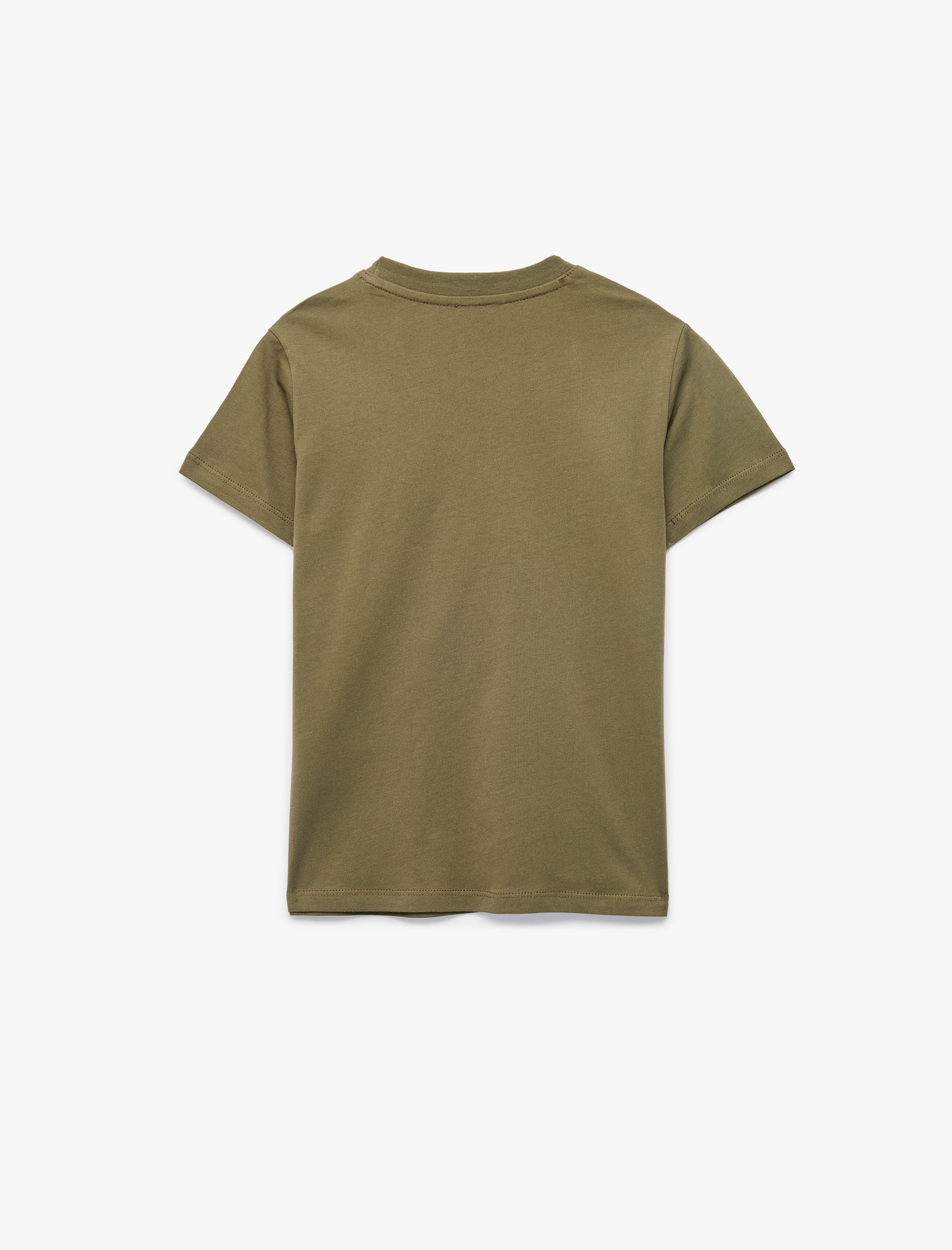  Erkek Çocuk Pamuklu Kısa Kollu Bisiklet Yaka Baskılı Tişört