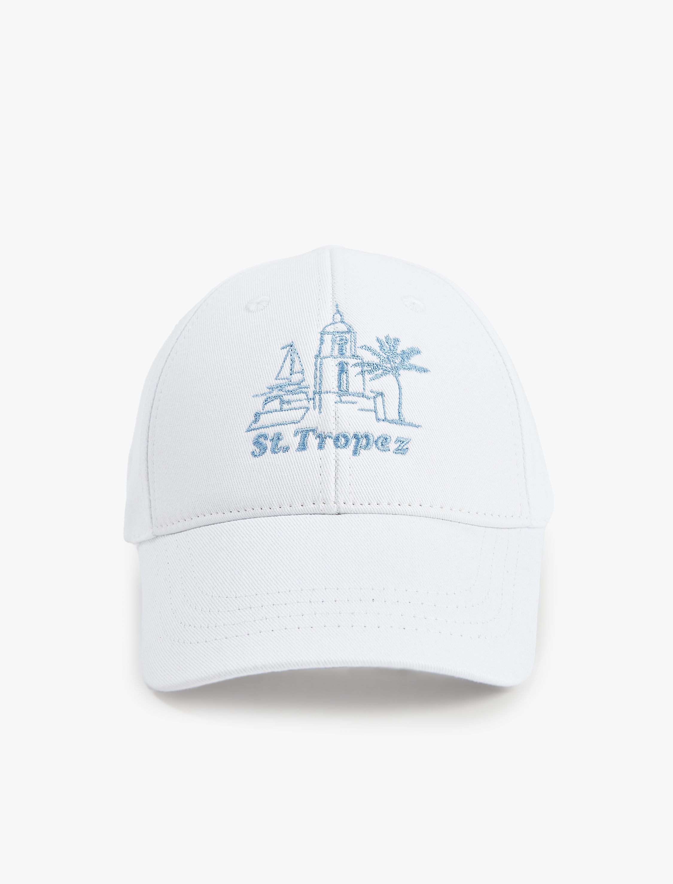  Kadın Pamuklu Nakış Detaylı Kep Şapka