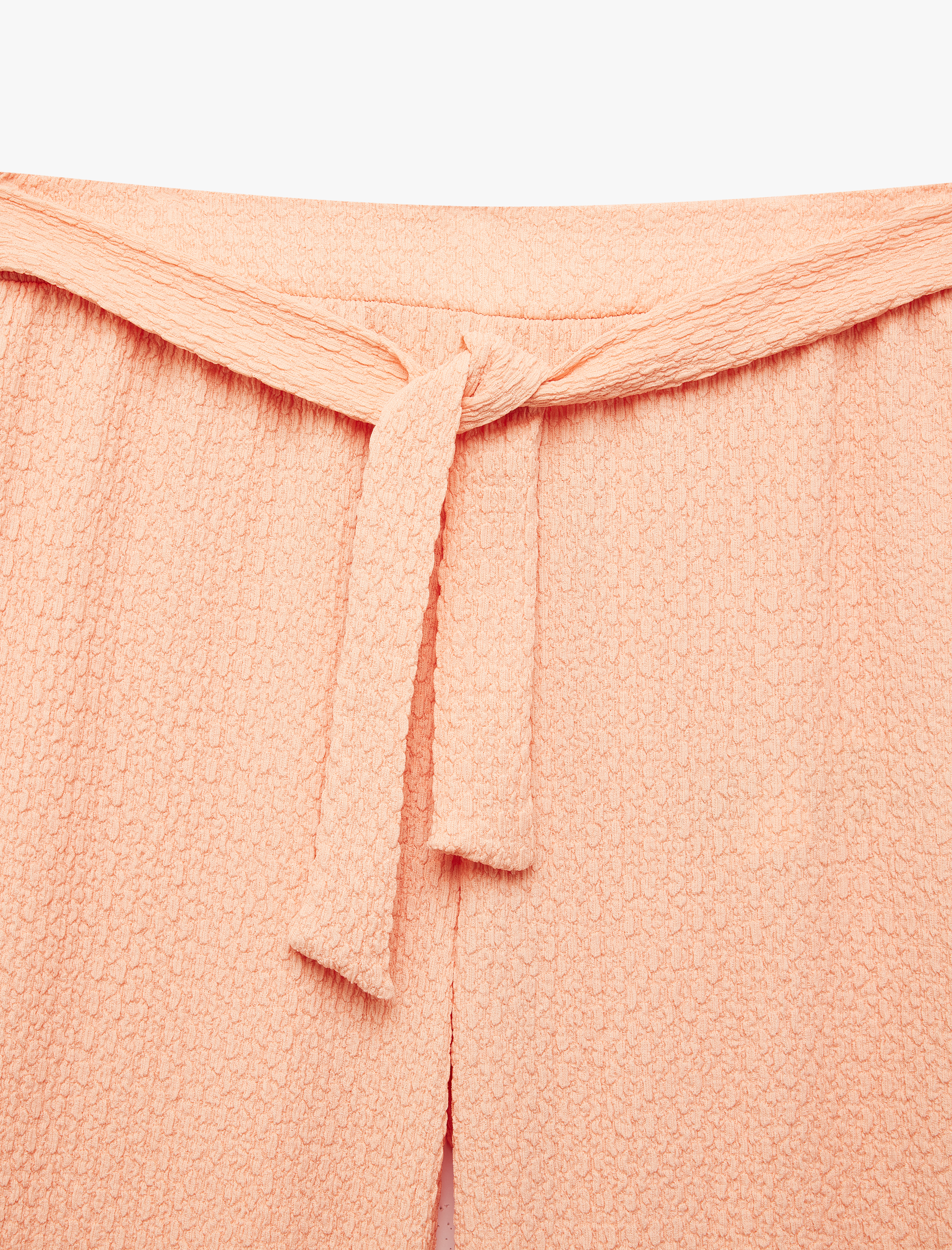  Kız Çocuk Bağlamalı Bürümcük Kumaş Geniş Paça Pantolon