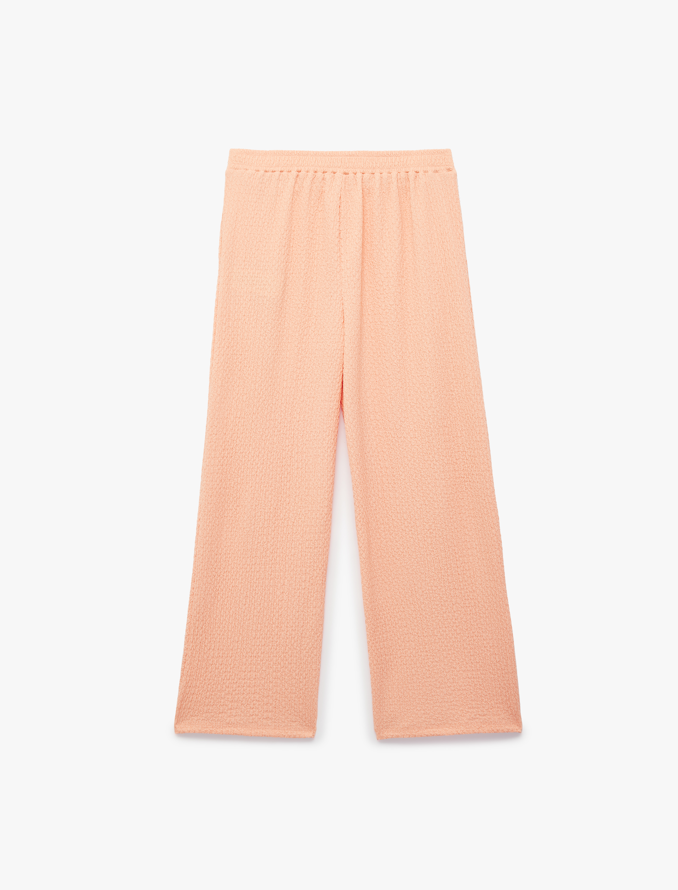  Kız Çocuk Bağlamalı Bürümcük Kumaş Geniş Paça Pantolon