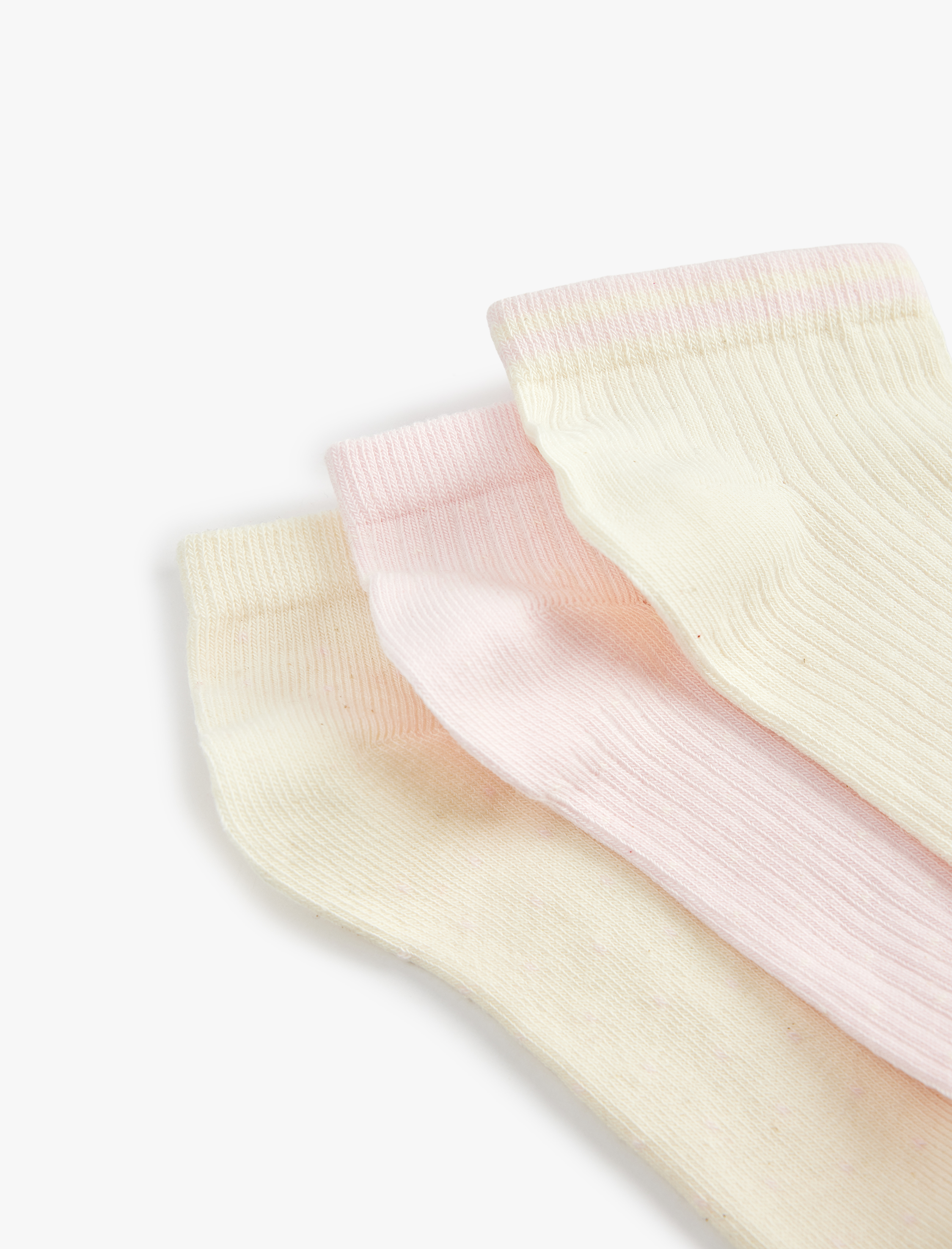  Kadın 3'lü Basic Pamuklu Patik Çorap Seti