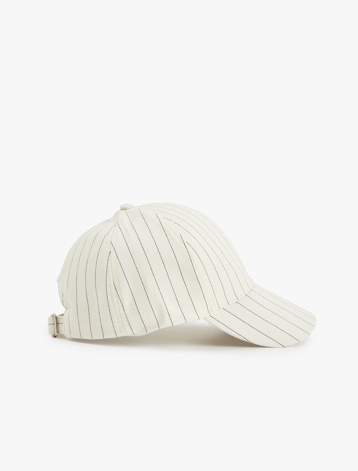 Kadın Çizgili Kep Şapka