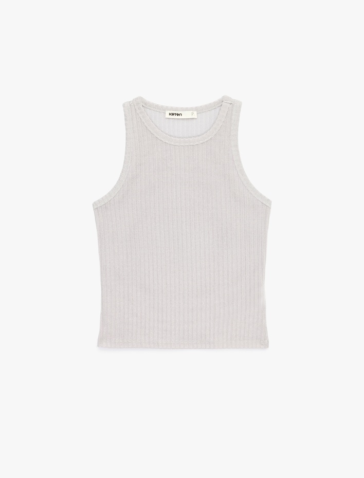  Slim Fit Kolsuz Bisiklet Yaka Atlet