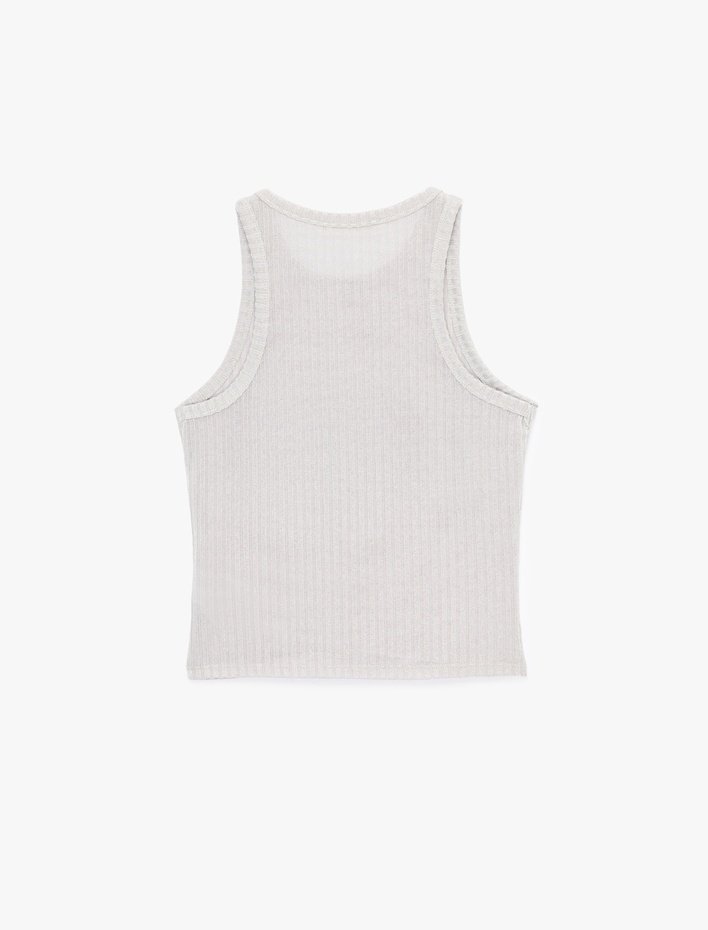  Slim Fit Kolsuz Bisiklet Yaka Atlet