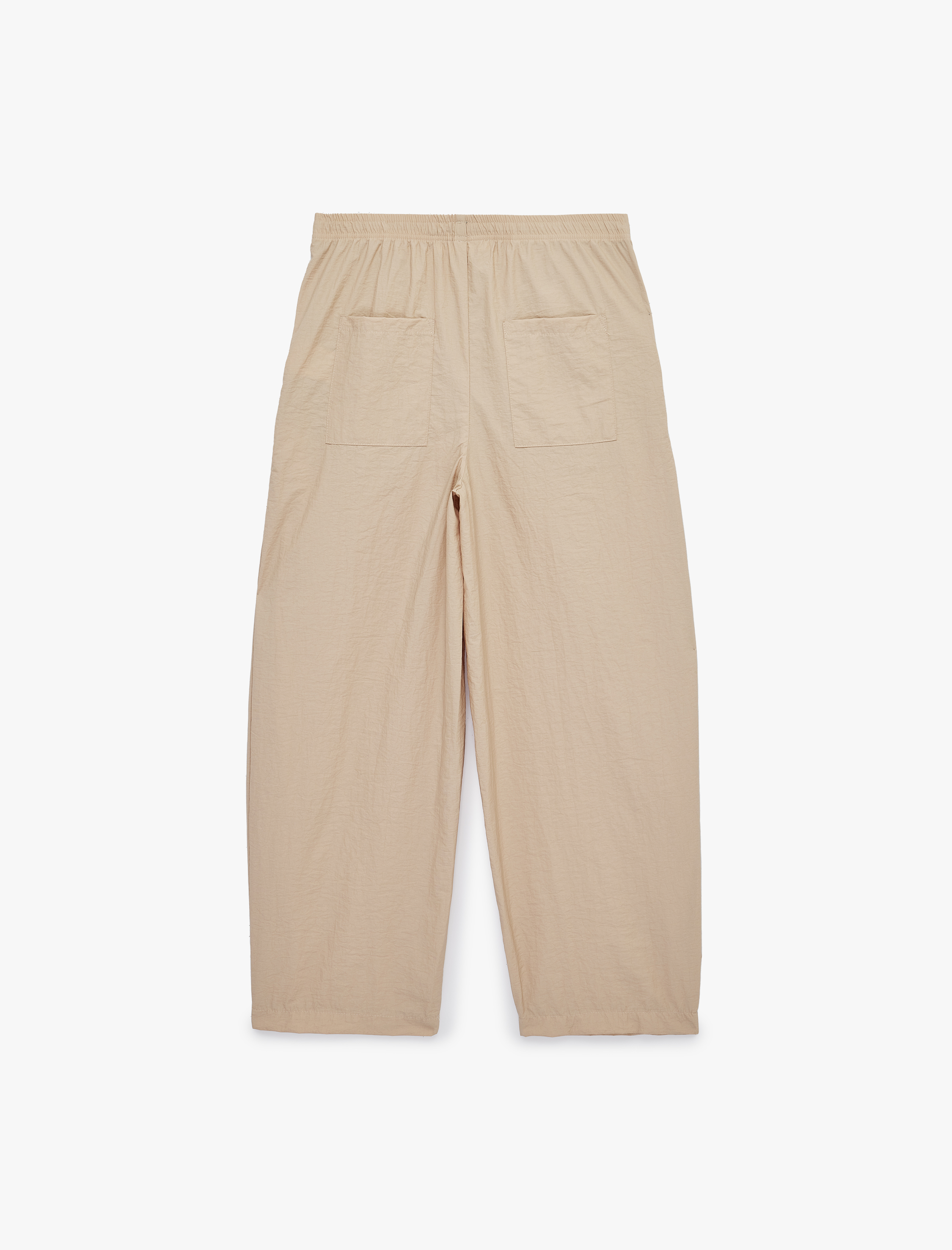   Cep Detaylı Beli Bağcıklı Rahat Kalıp Balon Pantolon