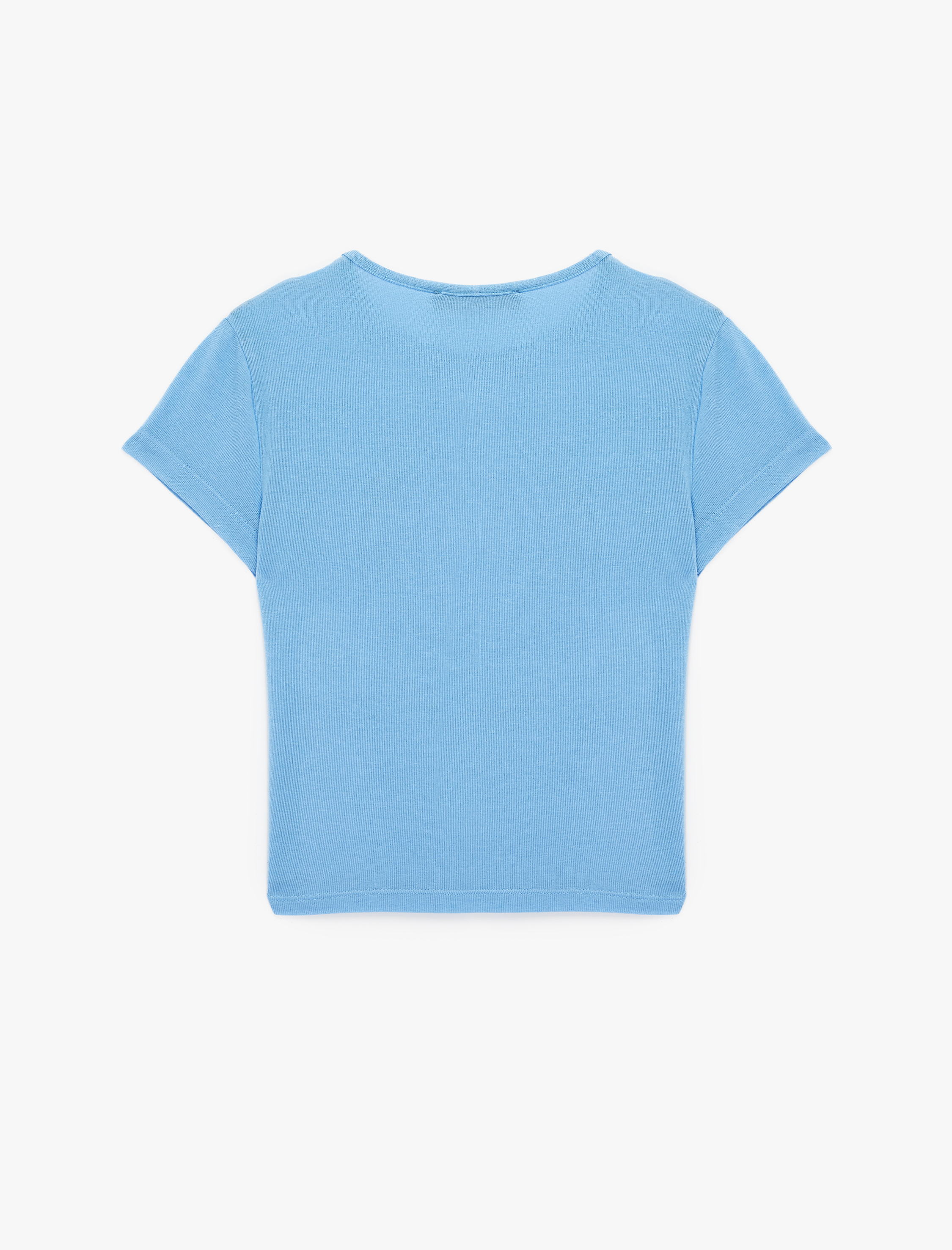   Slim Fit Kısa Kollu Bisiklet Yaka Viskon Spor Tişört