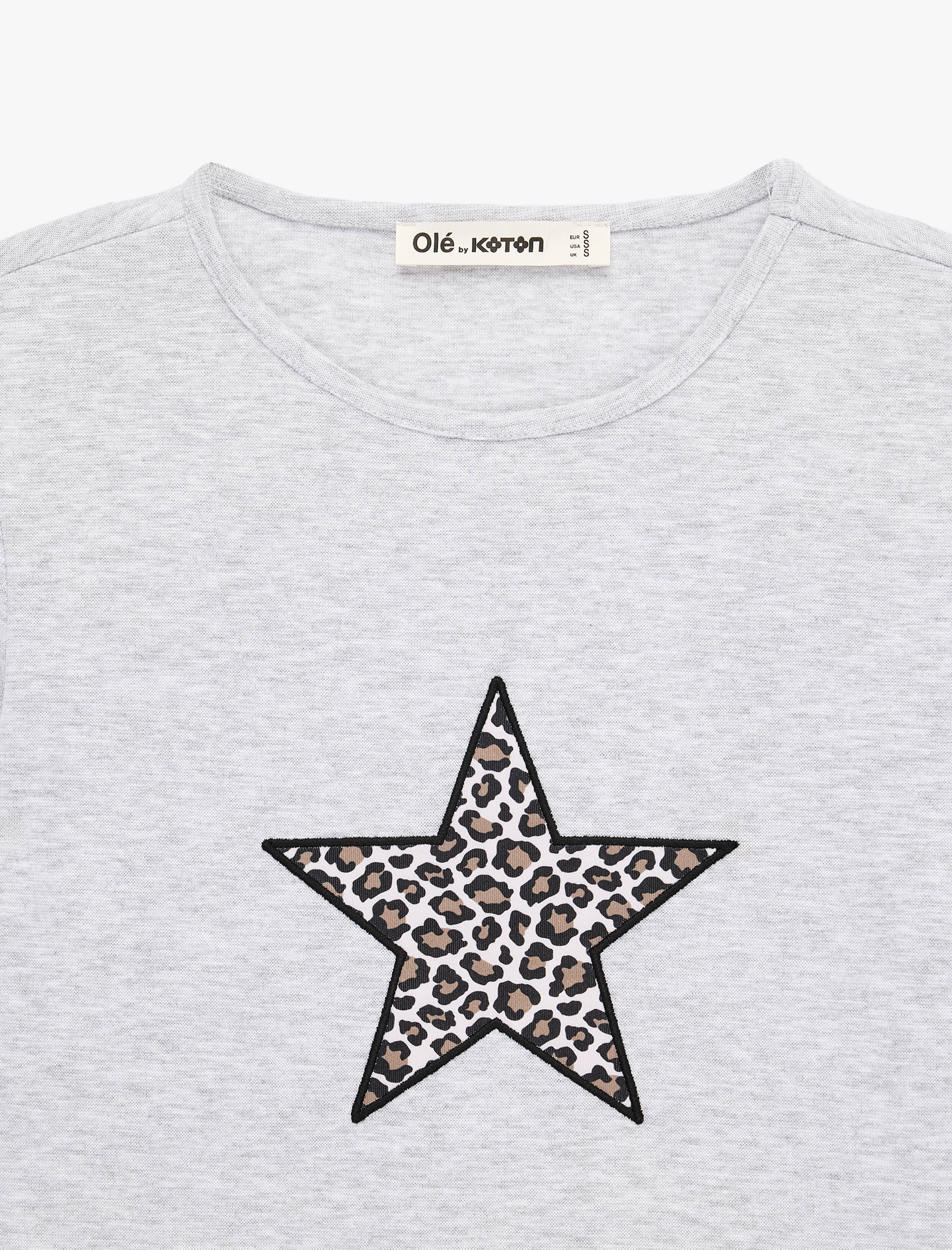   Baskılı Kısa Kollu Bisiklet Yaka Pamuklu Tişört