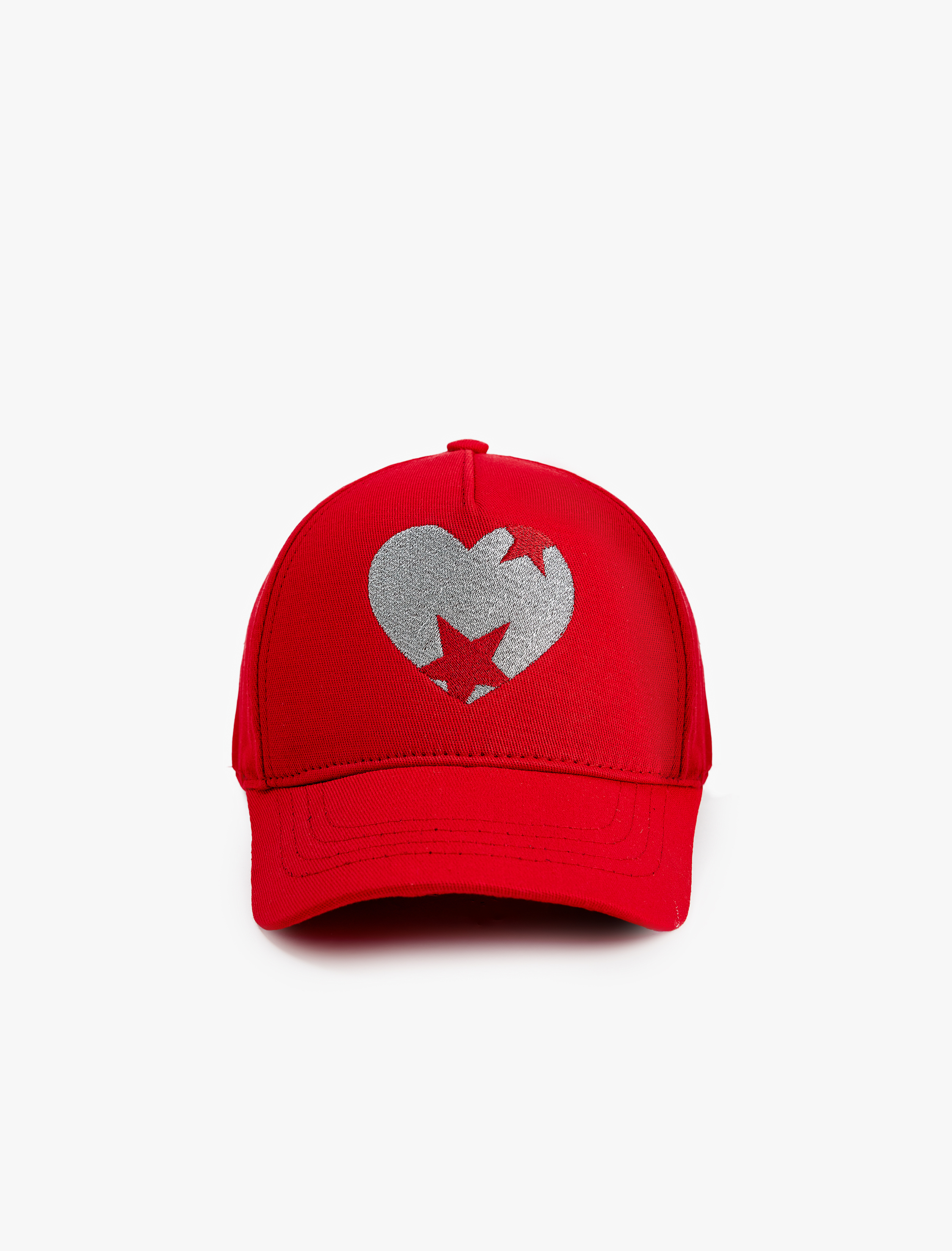  Kız Çocuk Kalp Nakışlı Pamuklu Kep Şapka