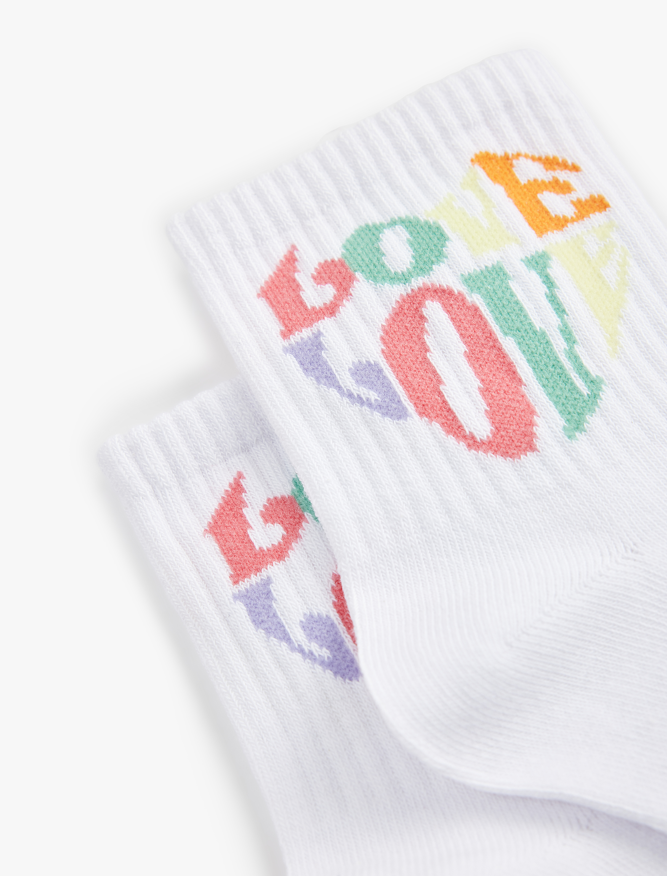  Kadın Çok Renkli Baskılı Patik Çorap