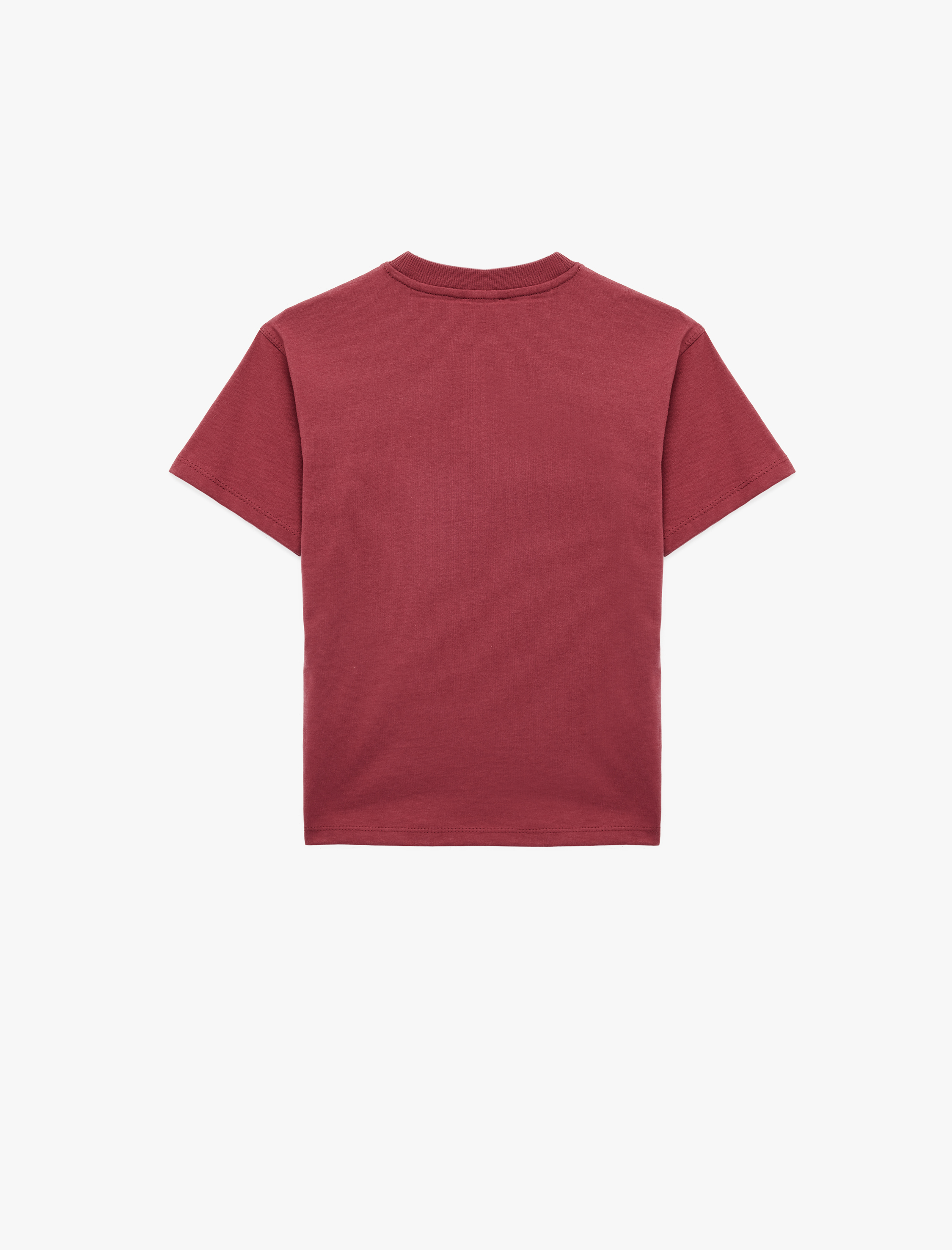  Erkek Çocuk Pamuklu Kısa Kollu Bisiklet Yaka Baskılı Tişört