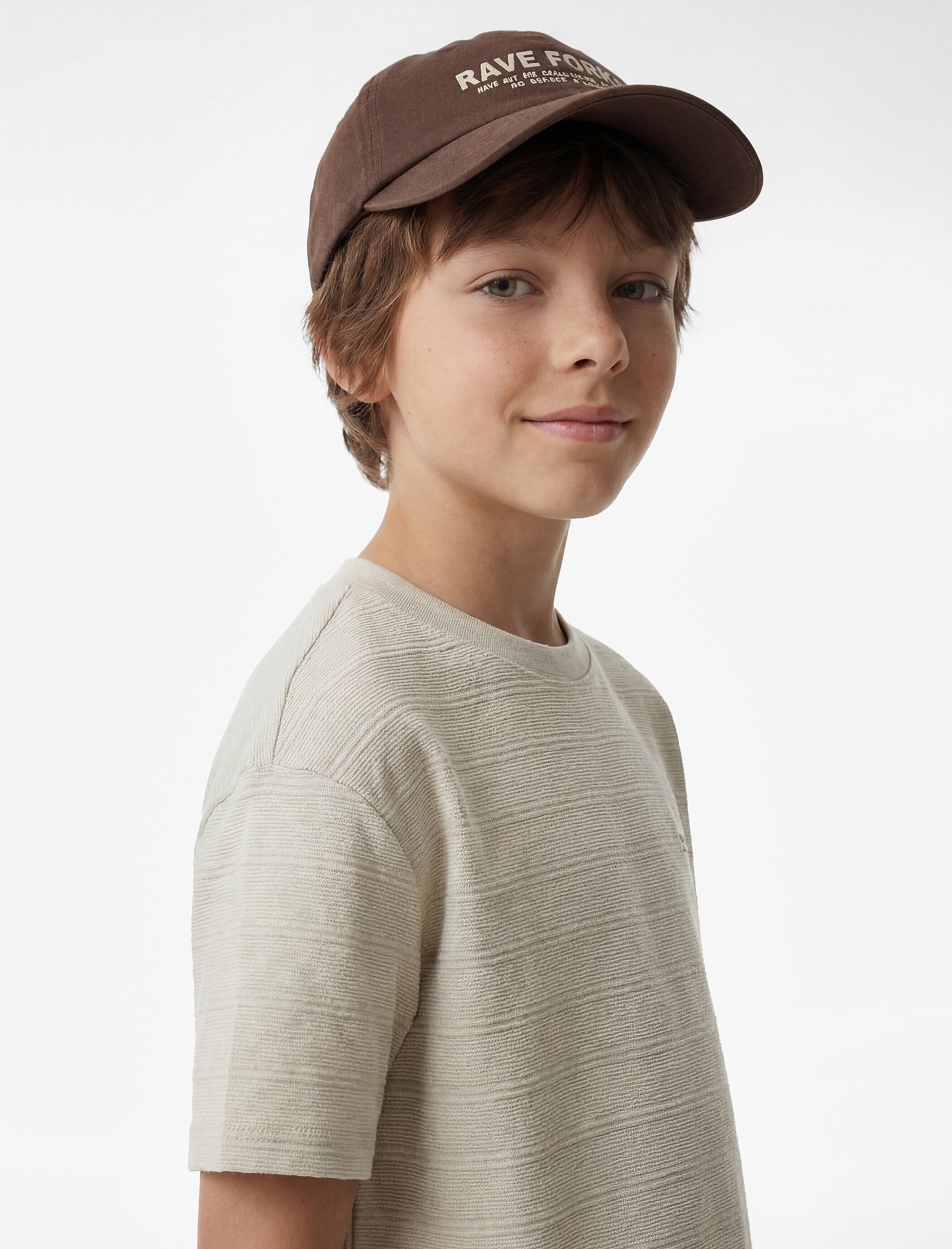  Erkek Çocuk Pamuklu Baskılı Bisiklet Yaka Kısa Kollu Çizgili Tişört