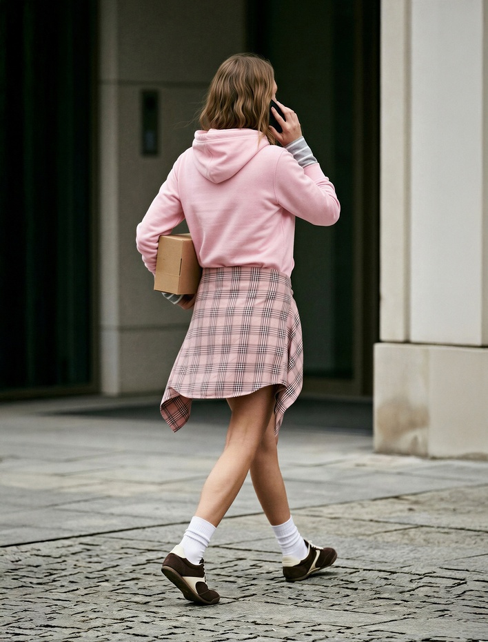  Kanguru Cepli Kapüşonlu Uzun Kollu Kedi Baskılı Sweatshirt