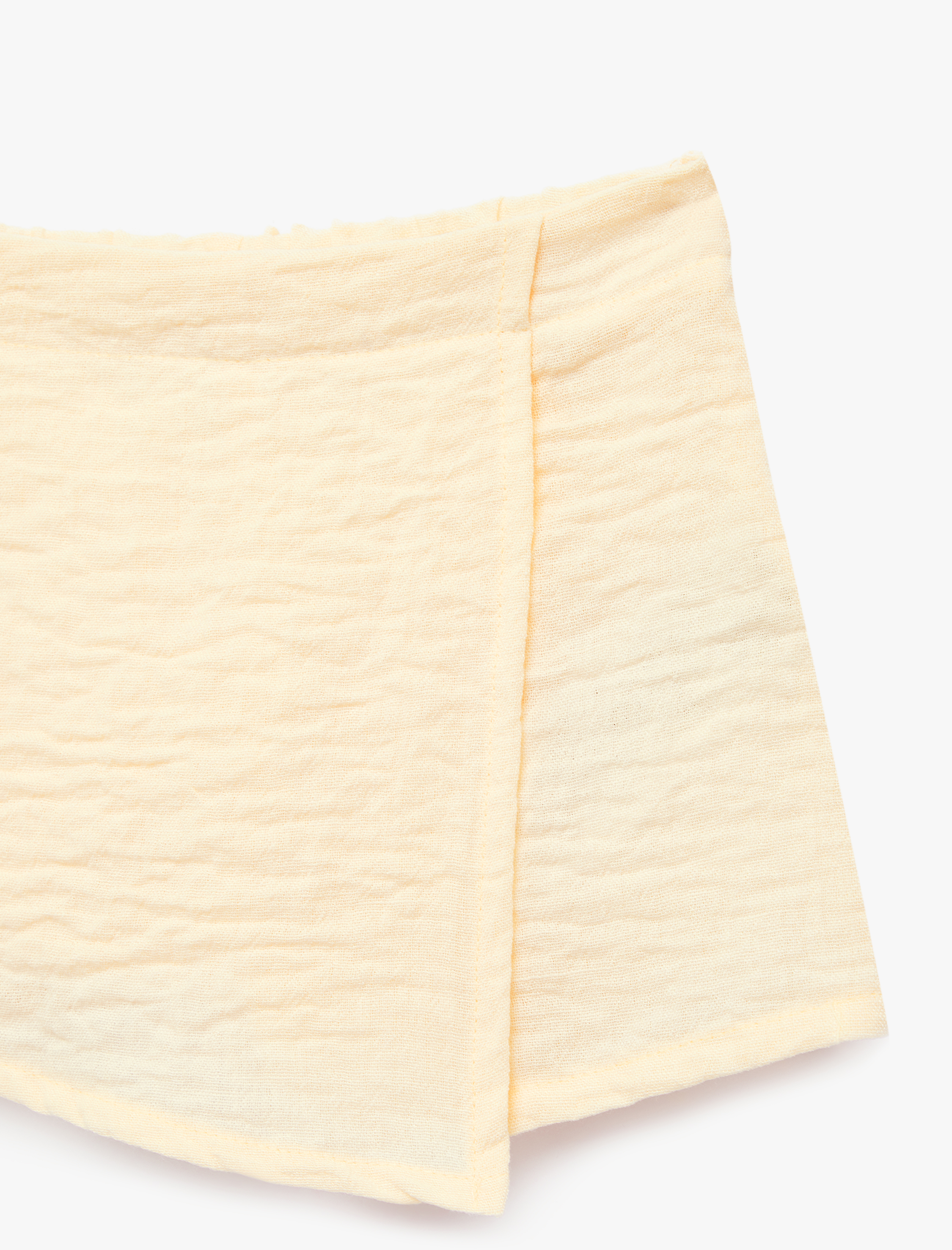  Kız Bebek Beli Lastikli Dokulu Kruvaze Şort Etek