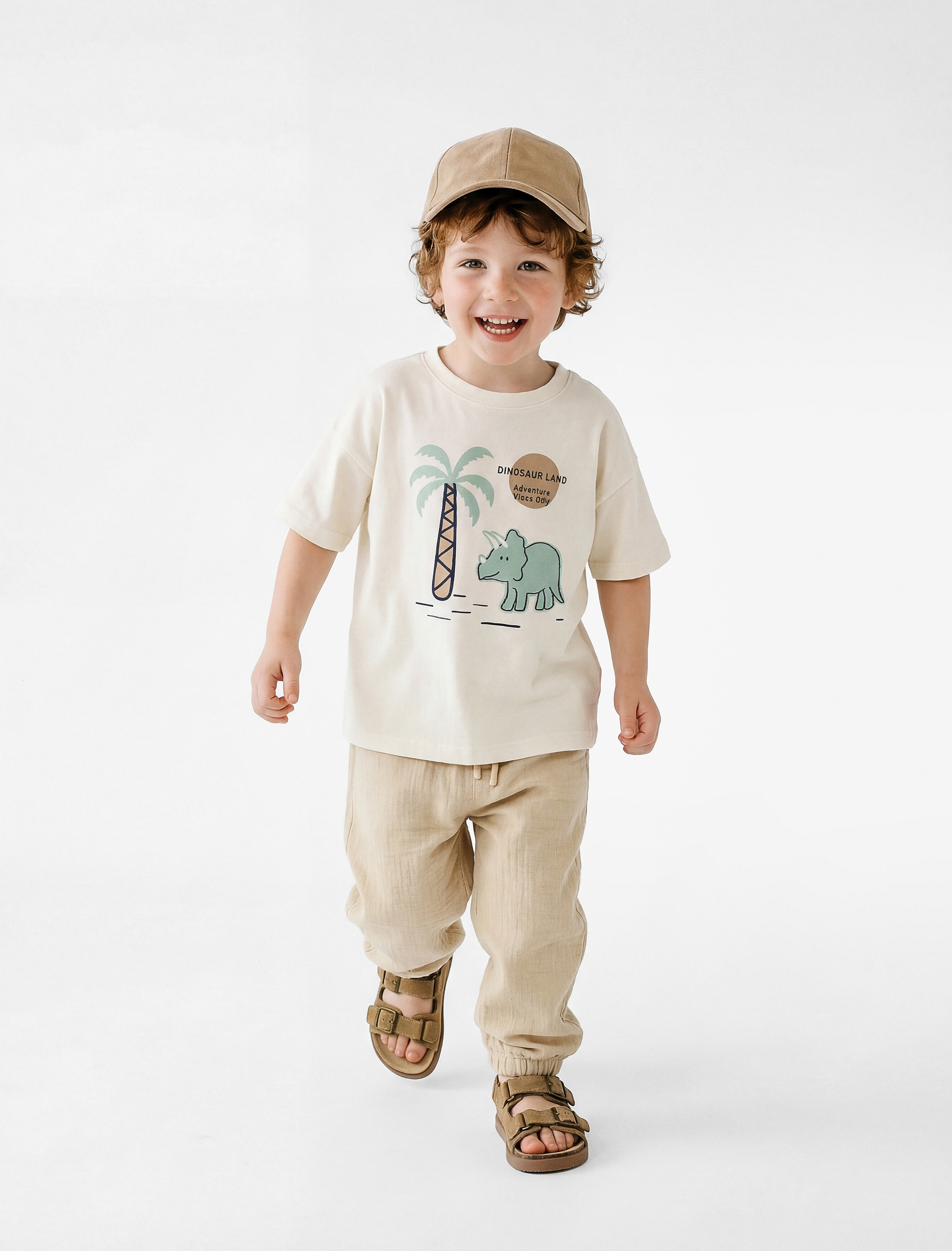  Erkek Bebek Pamuklu Beli Bağcıklı Müslin Kumaş Basic Jogger Pantolon