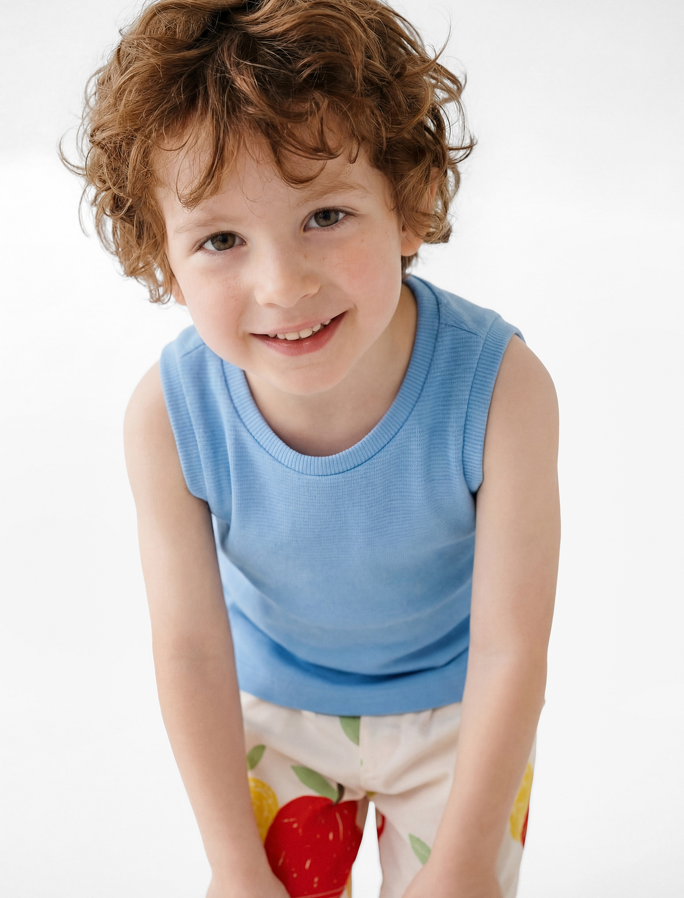  Erkek Bebek Pamuklu Kolsuz Bisiklet Yaka Basic Atlet