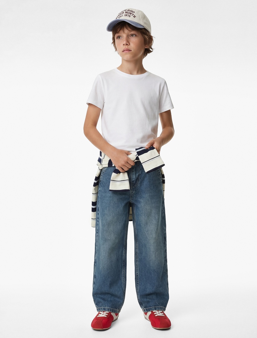 Koton Kısa Kollu Bisiklet Yaka Pamuklu Basic T-Shirt
