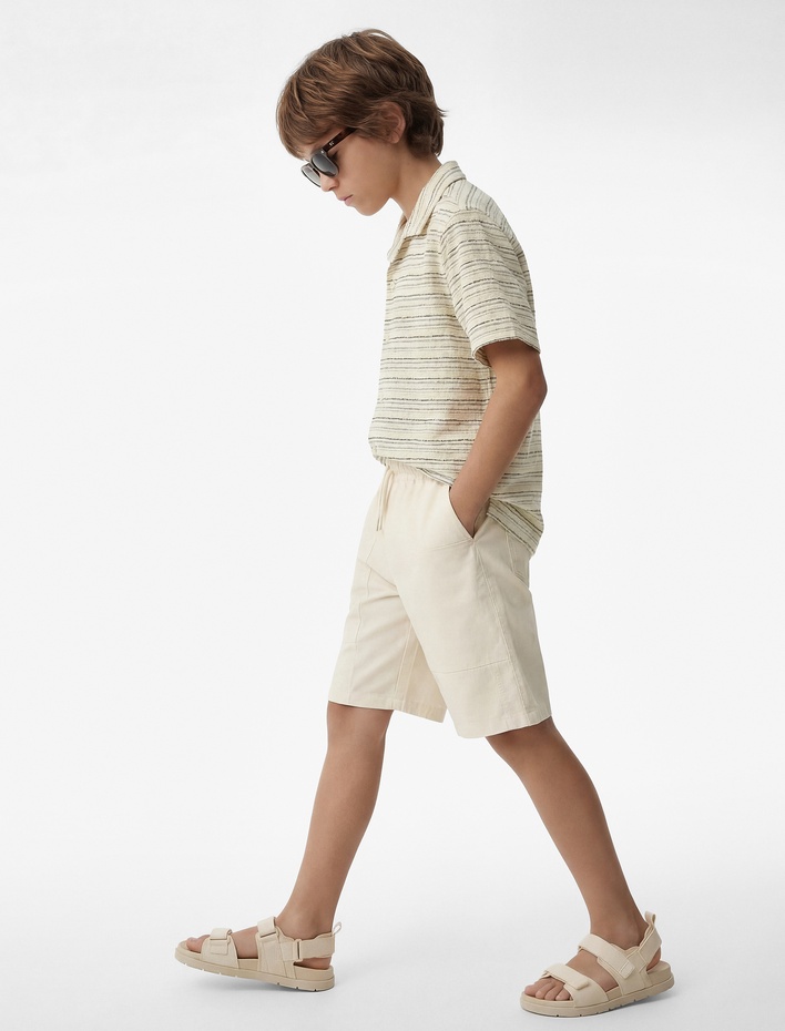 Erkek Çocuk Pamuklu Kısa Kollu Düğmeli Polo Yaka Tişört