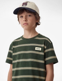 Pamuklu Kısa Kollu Bisiklet Yaka Tişört