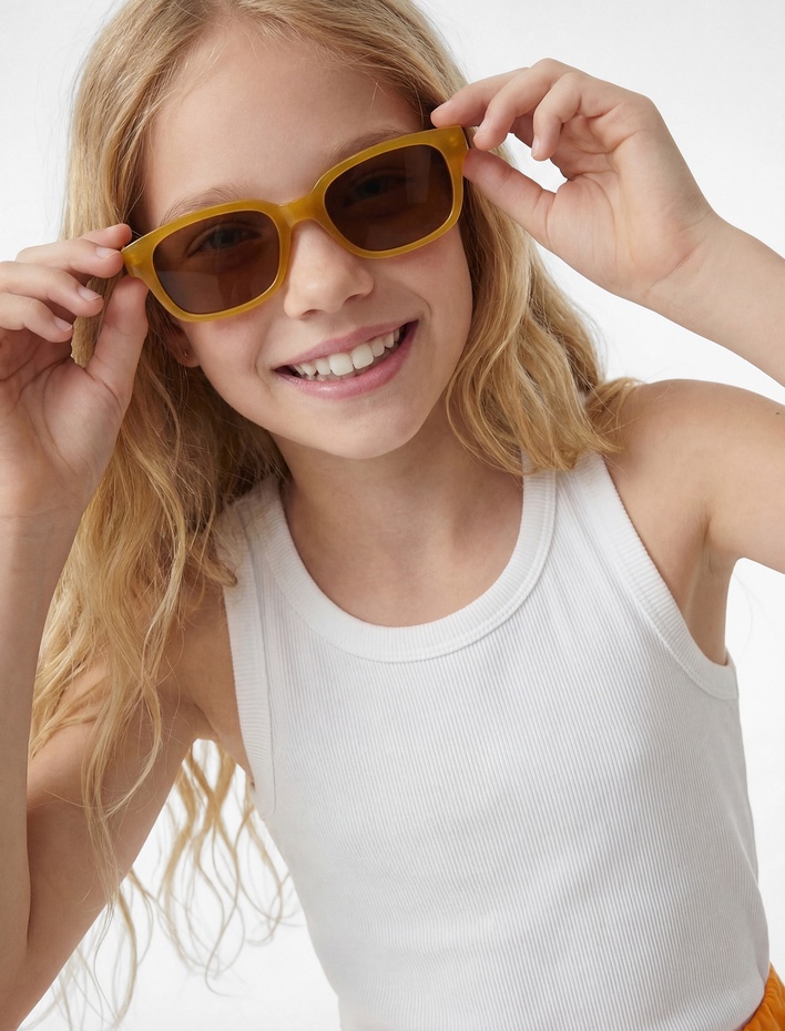 Kız Çocuk Pamuklu Ribanalı Bisiklet Yaka Basic Atlet