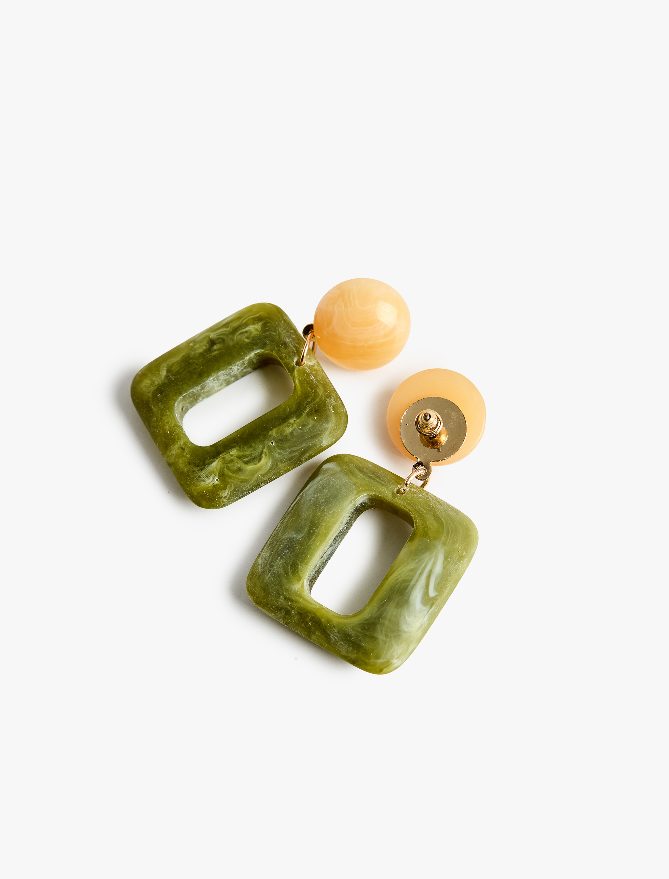  Kadın Çok Renkli Büyük Boy Sallantılı Geometrik Küpe