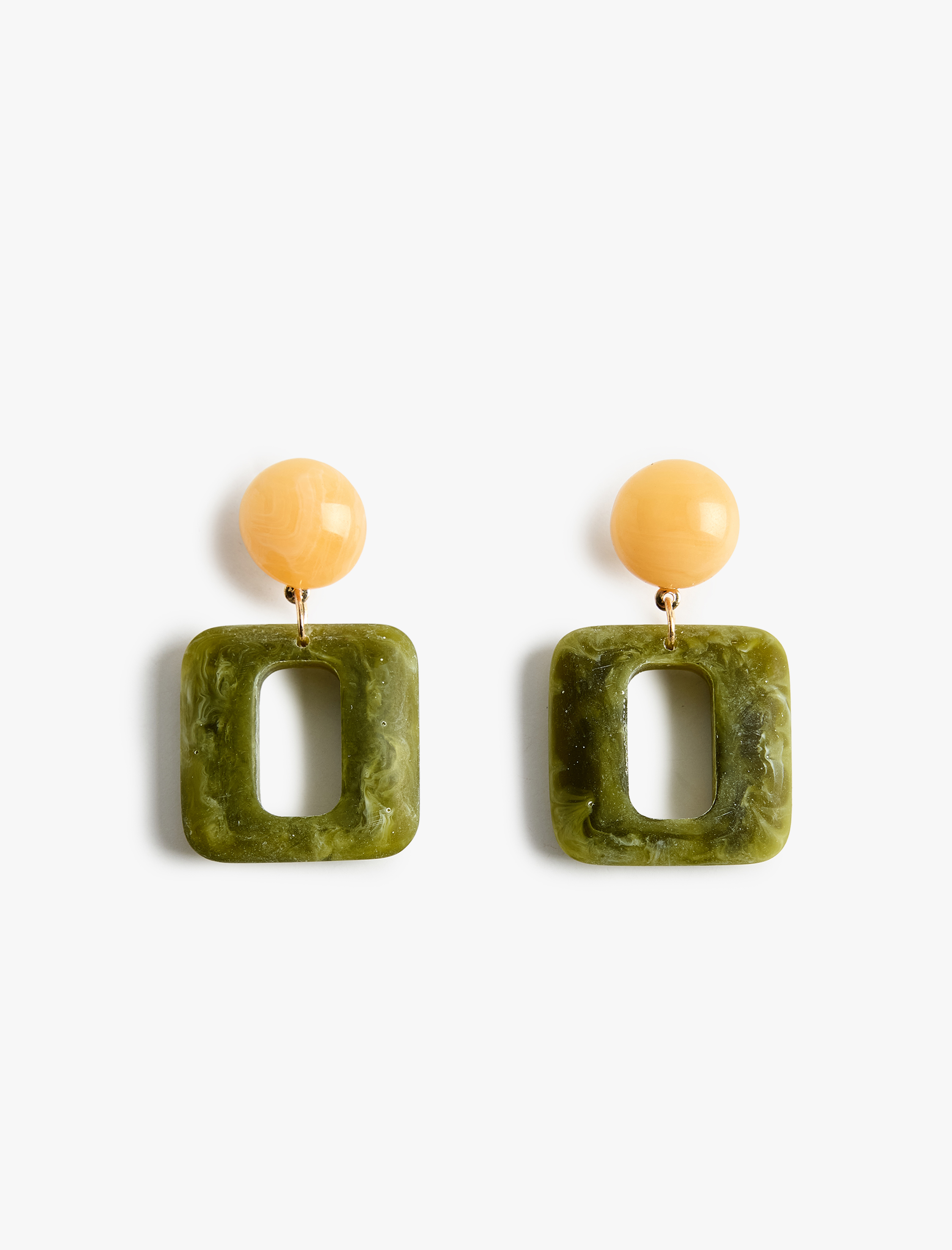  Kadın Çok Renkli Büyük Boy Sallantılı Geometrik Küpe