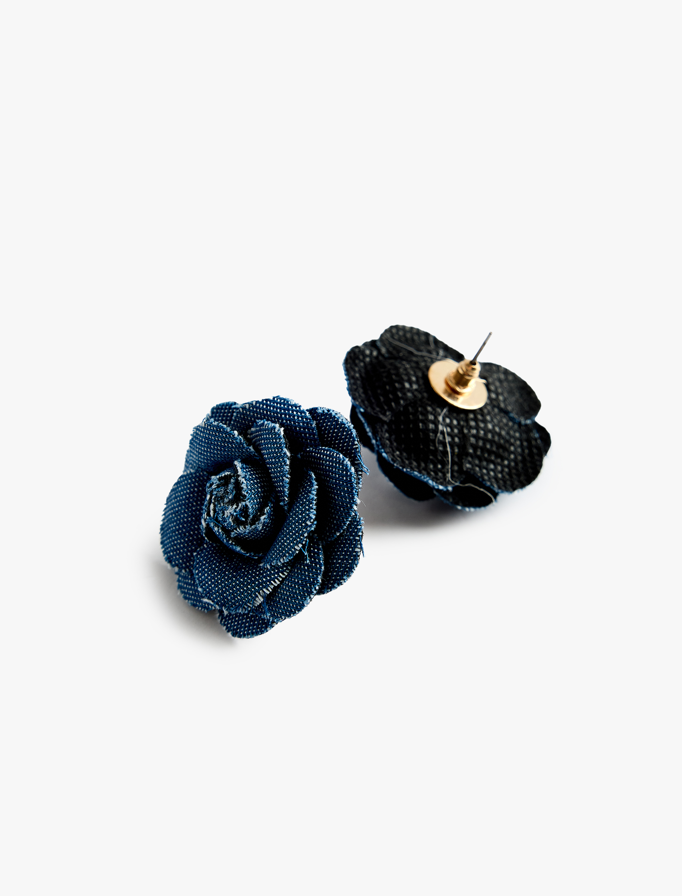  Kadın Kumaş Çiçek Küpe