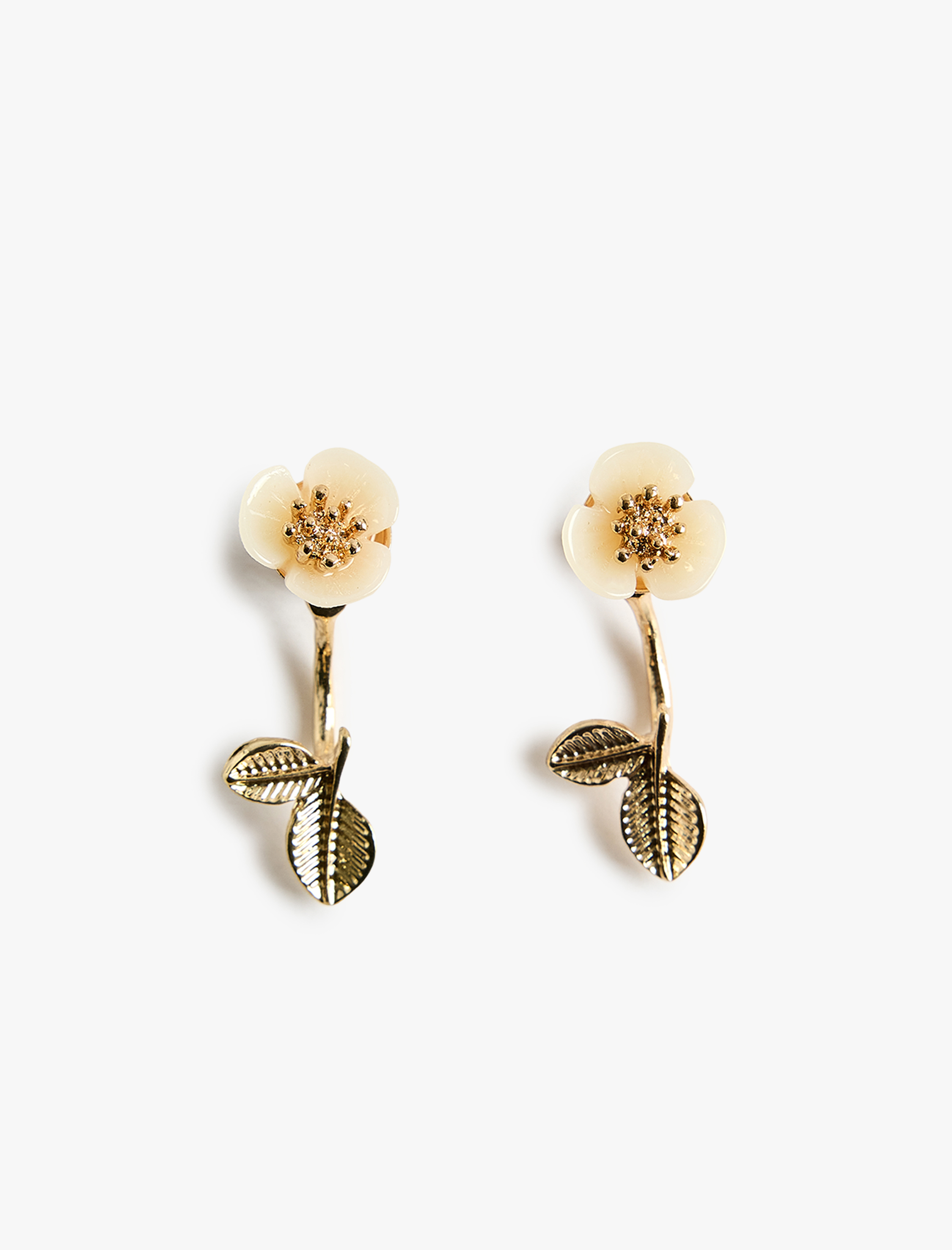  Kadın Sallantılı Çelik Karışımlı Çiçek Küpe