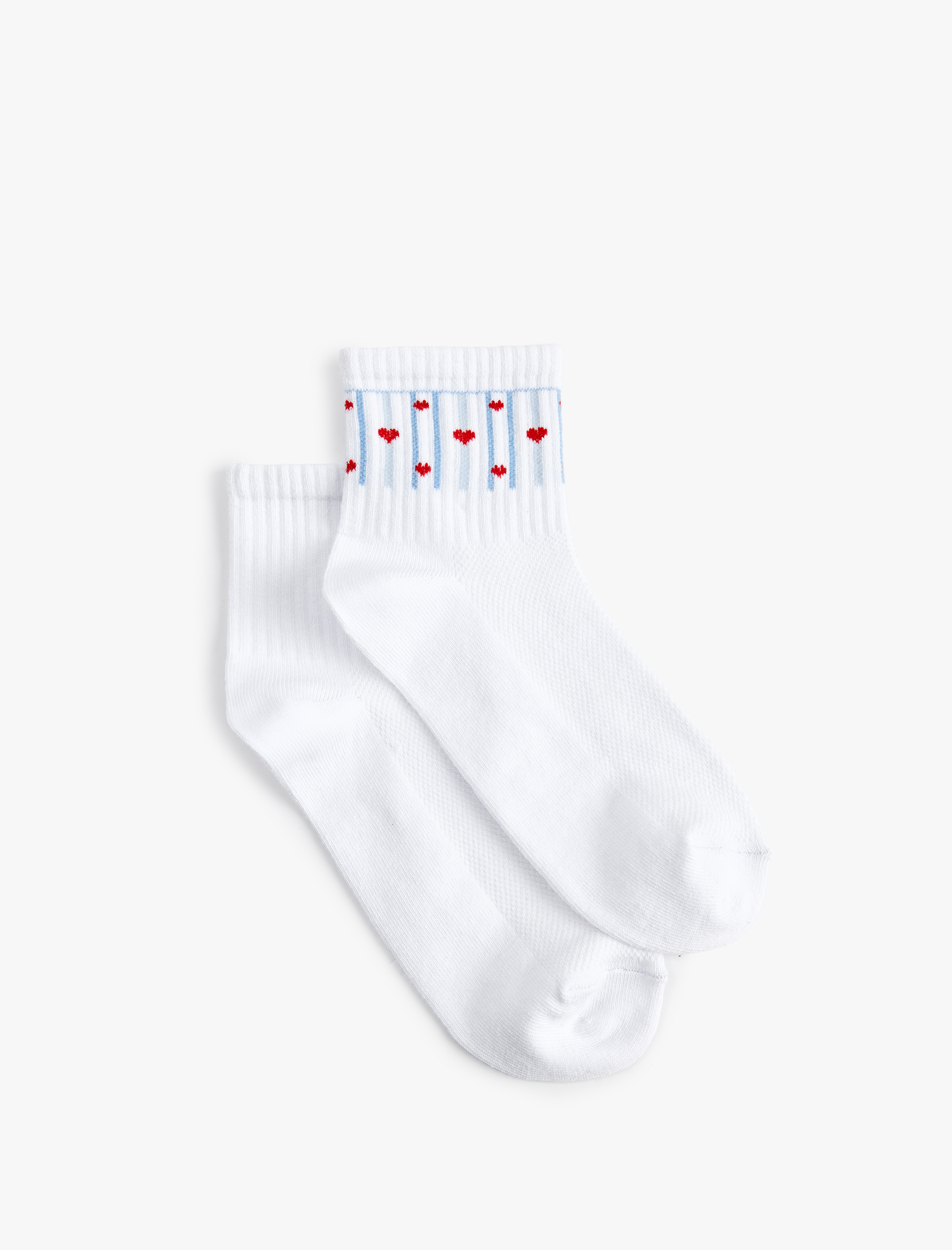  Kadın 2'li Kalpli Soket Çorap Seti
