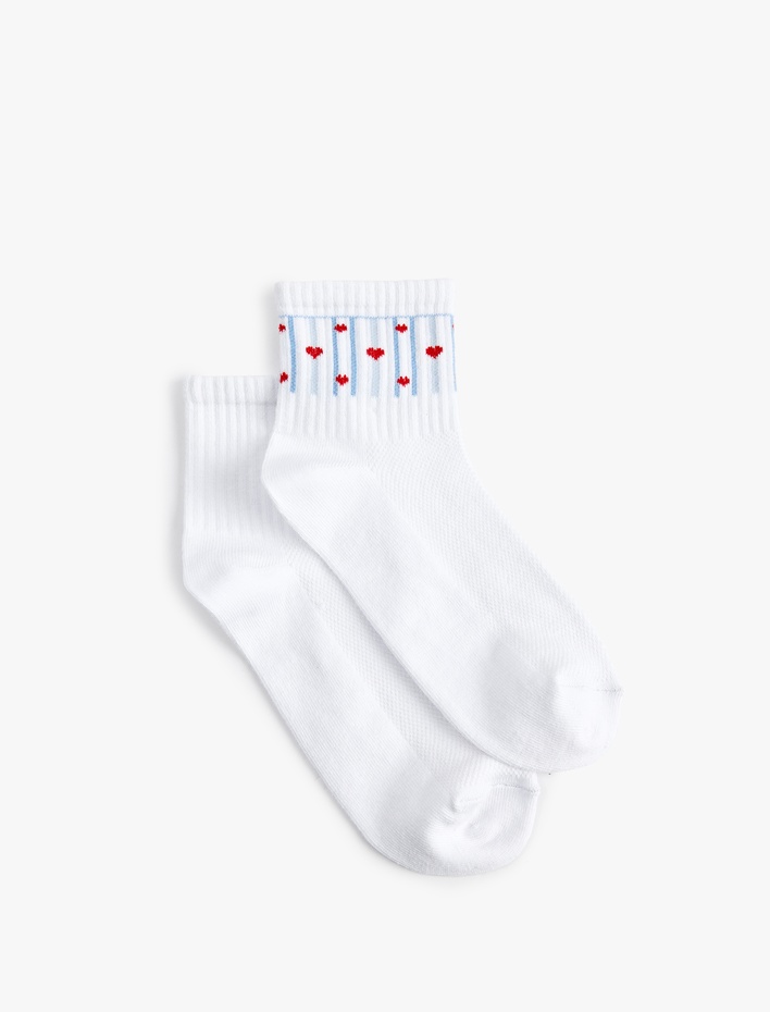 Kadın 2'li Kalpli Soket Çorap Seti