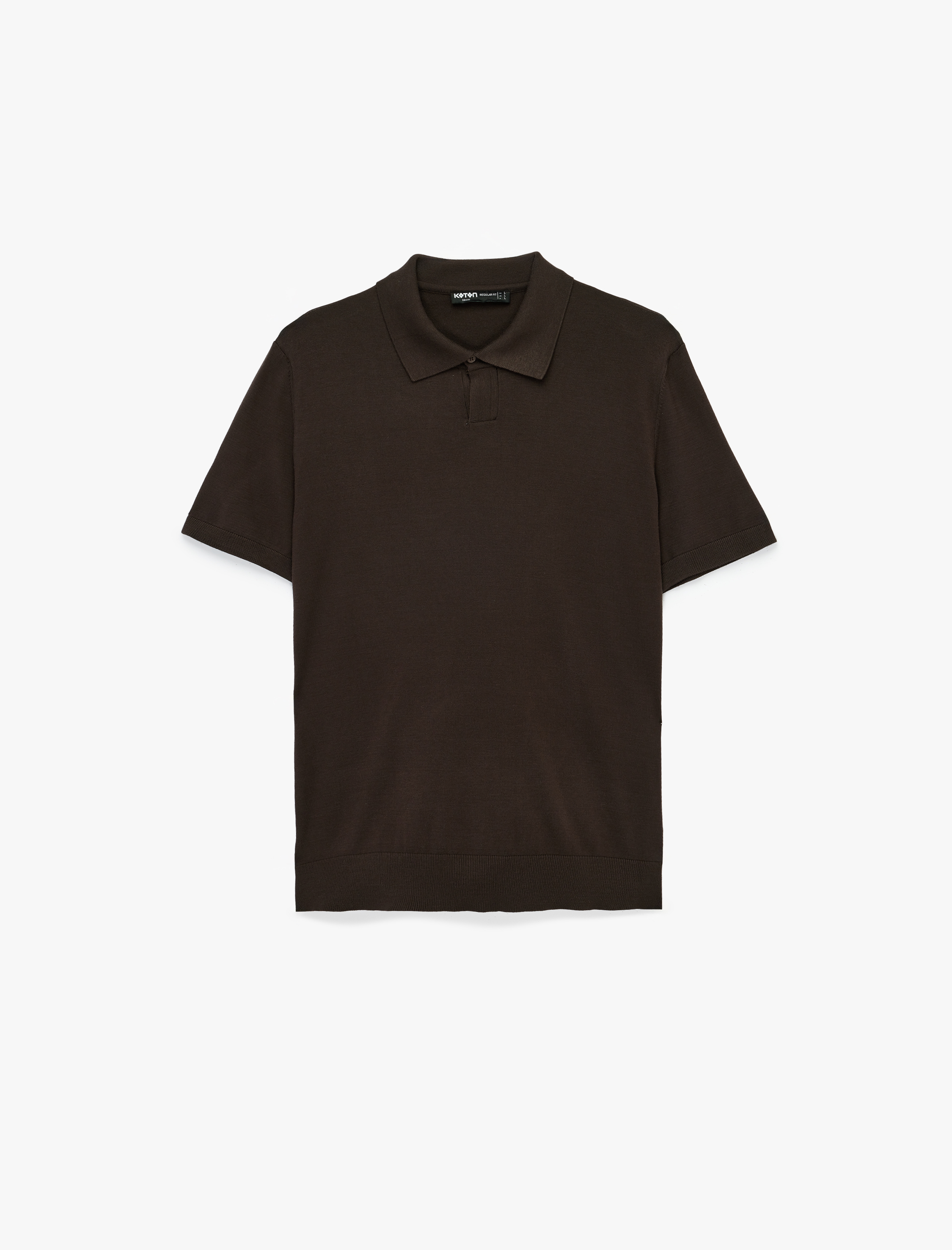   Regular Fit Kısa Kollu Viskon Polo Yaka Triko Tişört