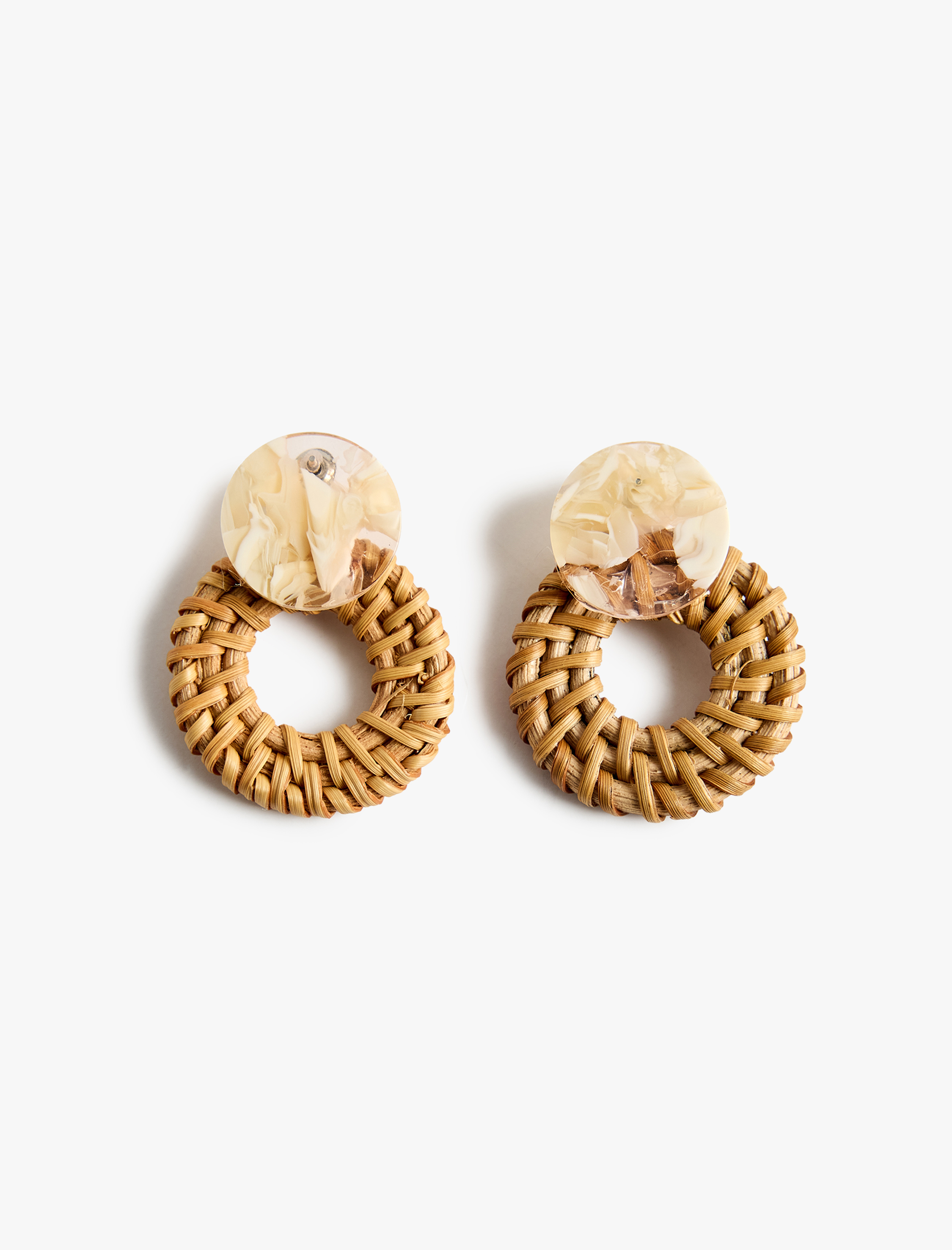  Kadın Büyük Boy Sallantılı Ahşap Geometrik Küpe