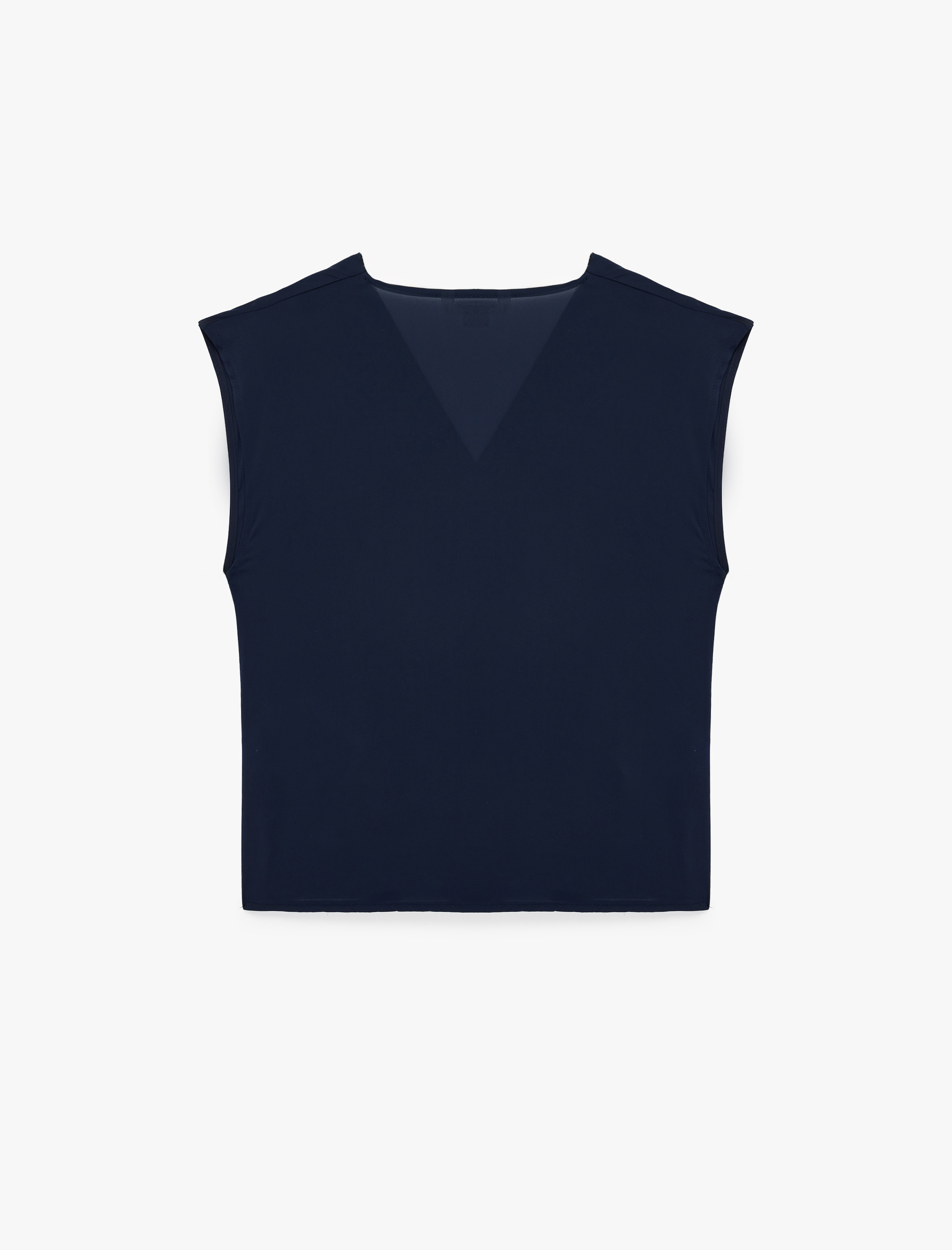   Kruvaze V Yaka Kolsuz Şifon Bluz