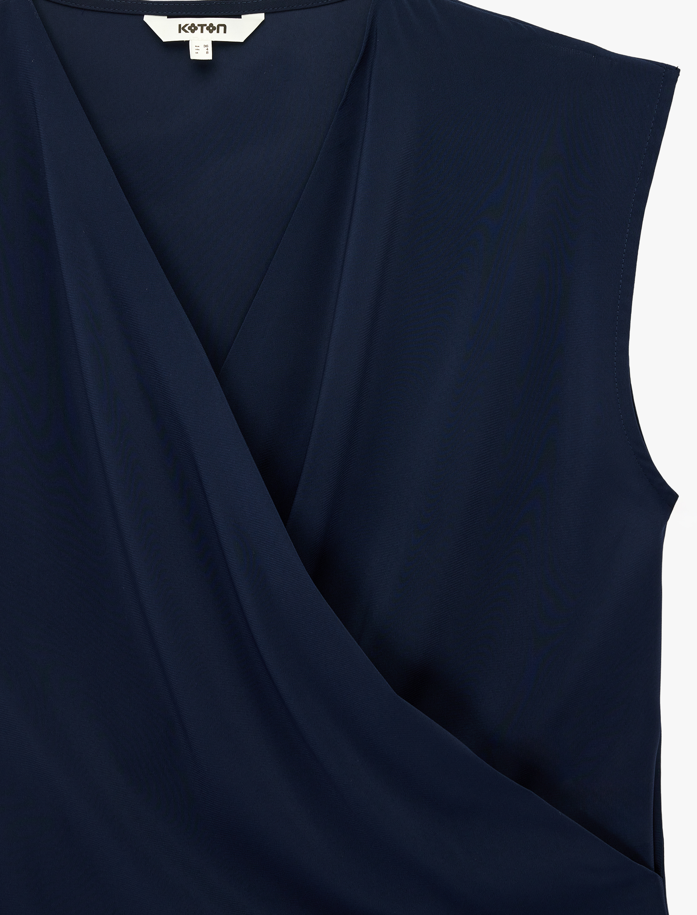   Kruvaze V Yaka Kolsuz Şifon Bluz