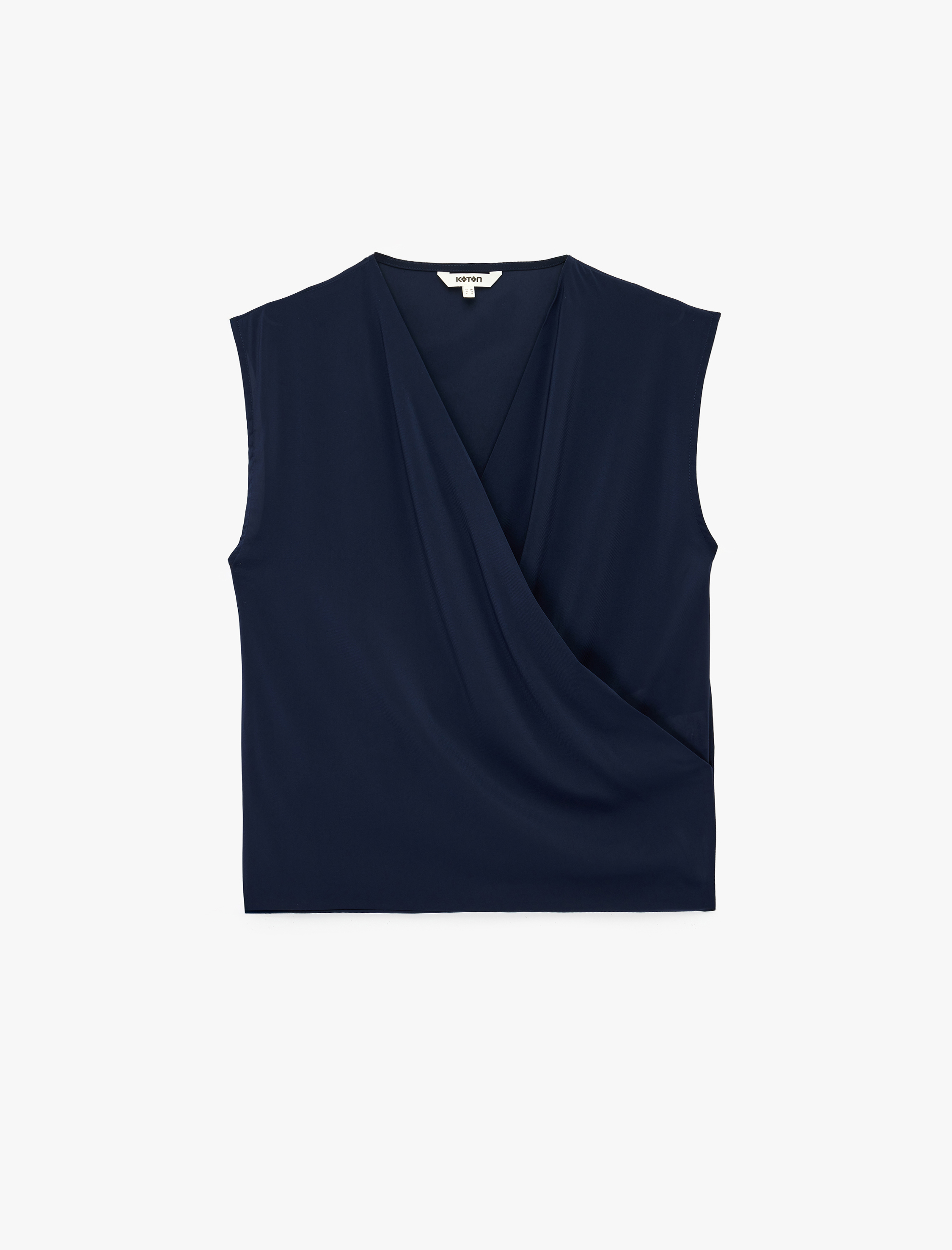   Kruvaze V Yaka Kolsuz Şifon Bluz