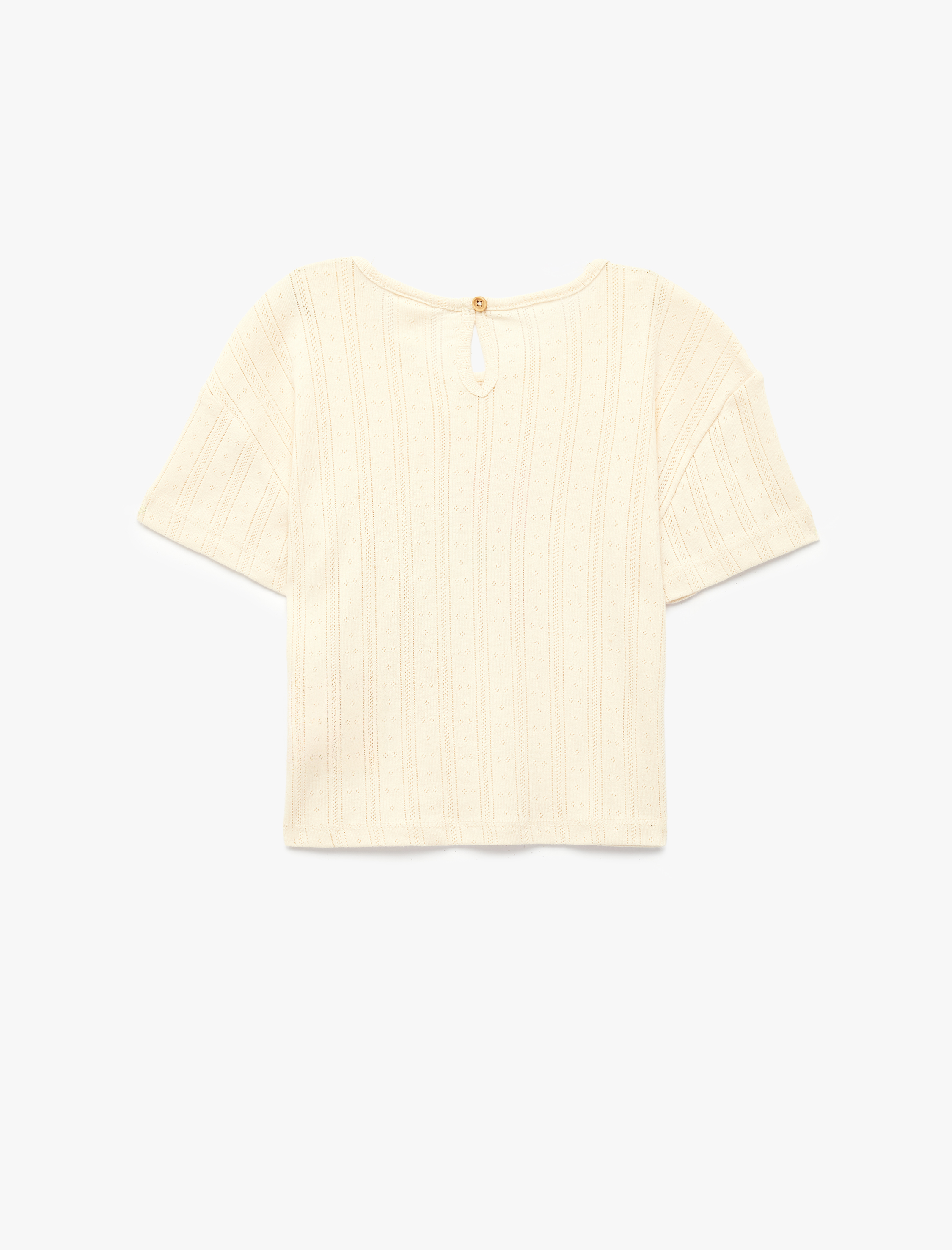  Kız Bebek Pamuklu Kısa Kollu Bisiklet Yaka Tavşan Baskılı Tişört