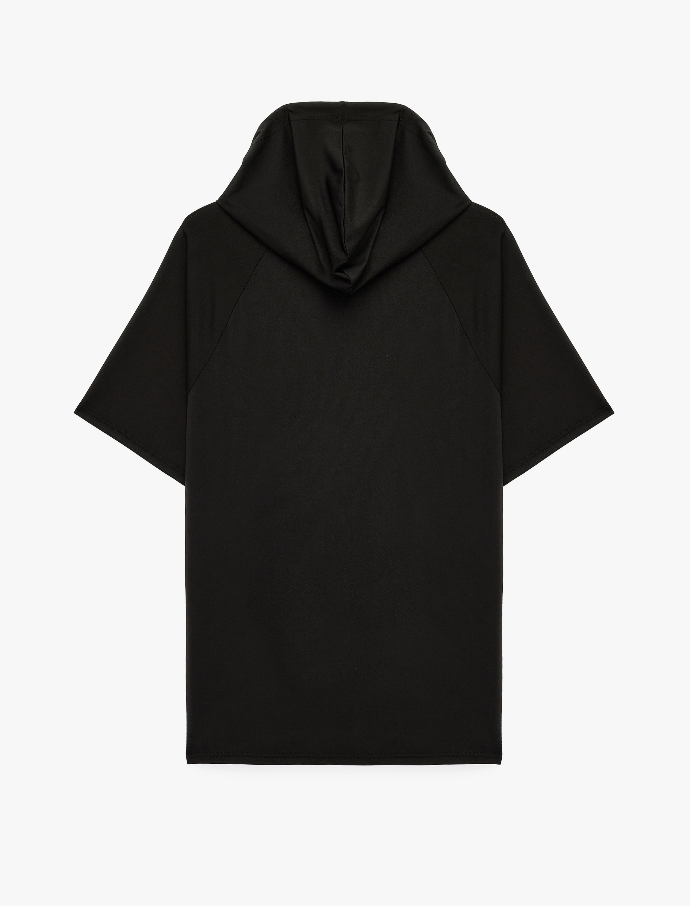   Rahat Kalıp Kısa Kollu Kapüşonlu Spor Tişört