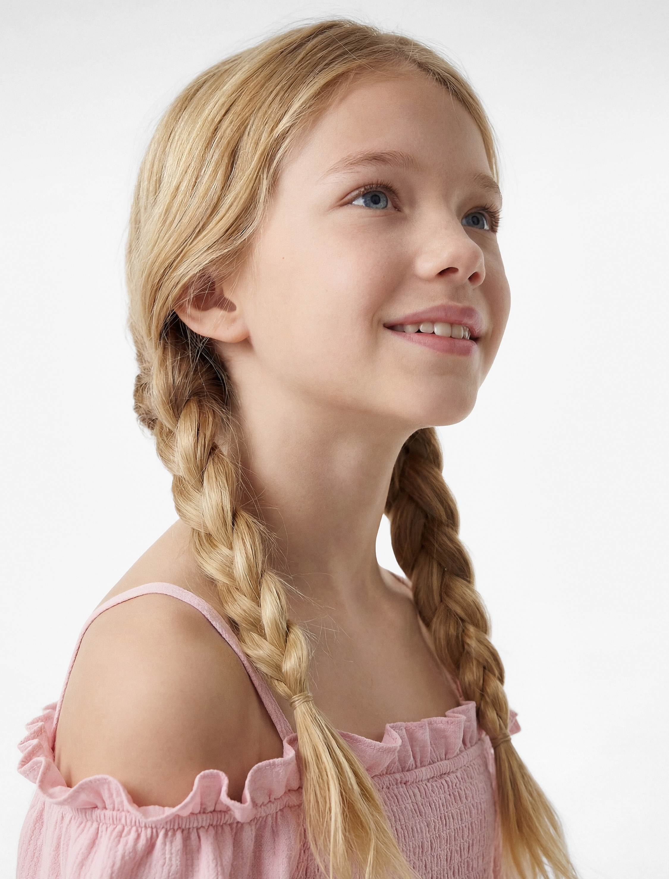  Kız Çocuk Gipeli Balon Kollu Omzu Açık Midi Elbise