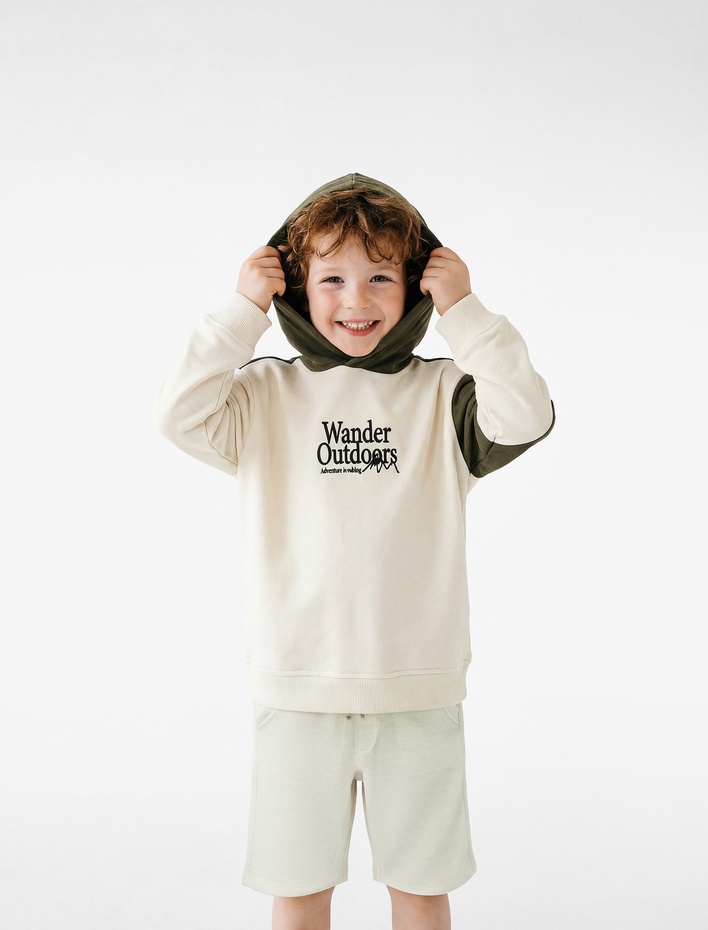 Erkek Çocuk Pamuklu Cepli Beli Bağcıklı Basic Şort