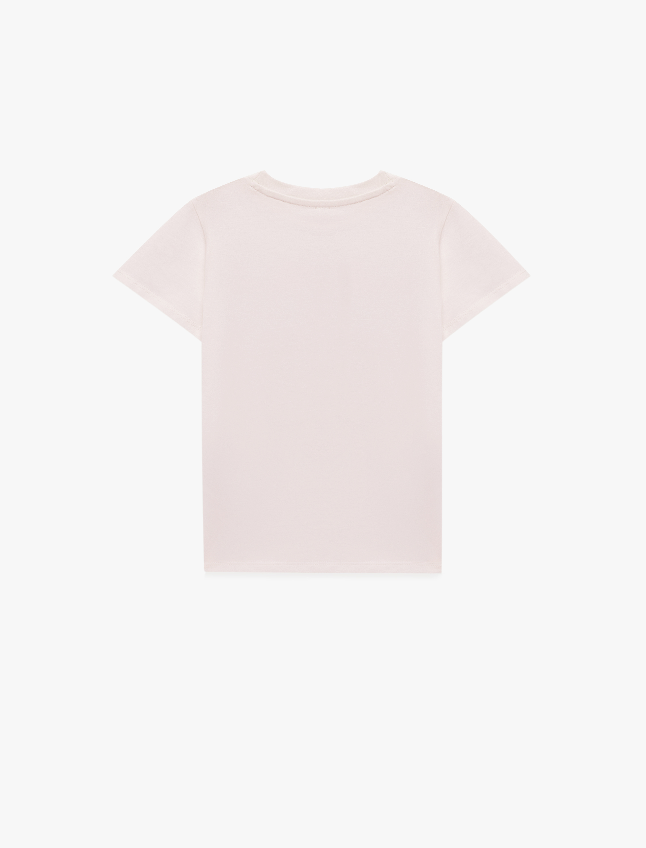  Kız Çocuk Pamuklu Baskılı Kısa Kollu Bisiklet Yaka Tişört