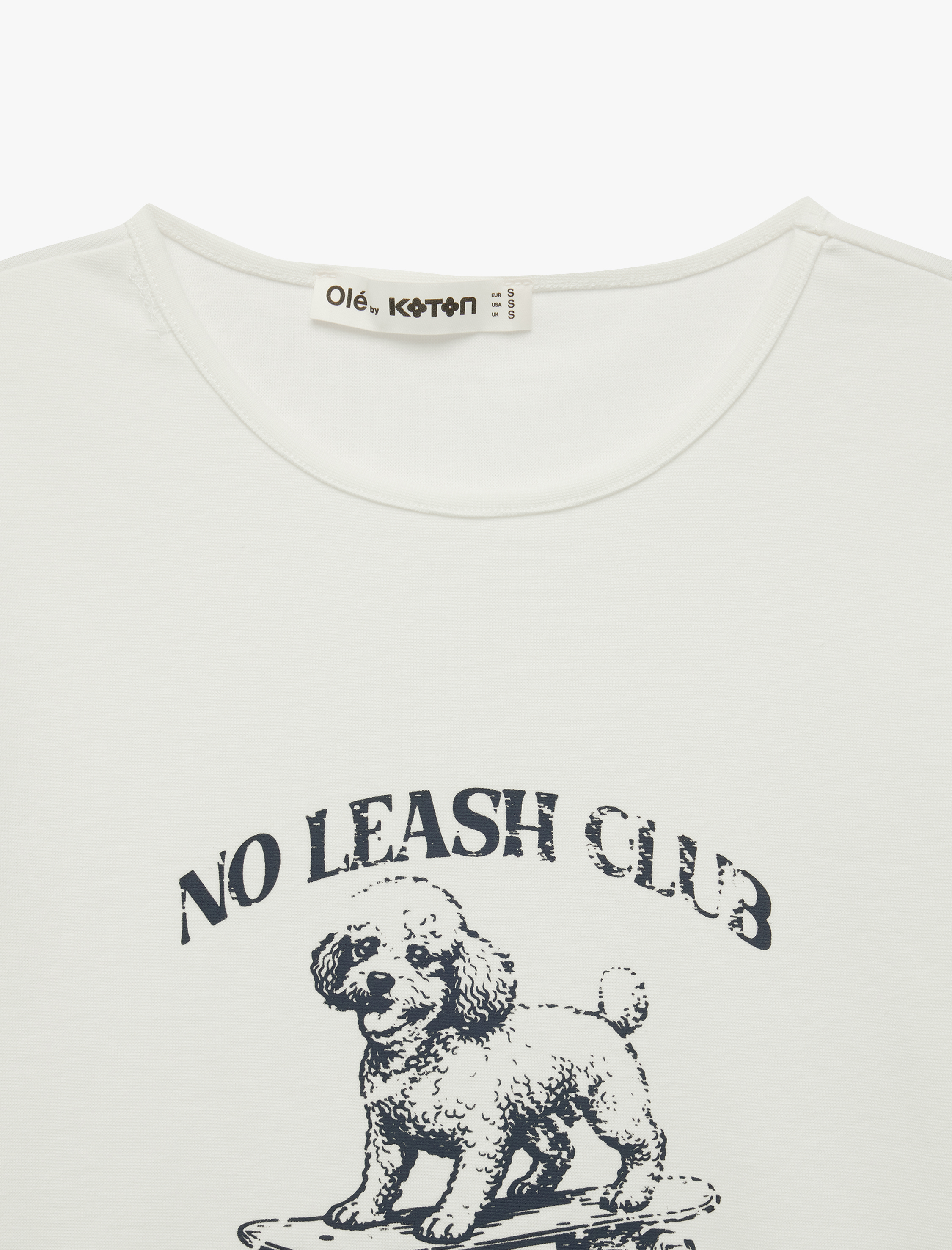 Pamuklu Slim Fit Bisiklet Yaka Kısa Kollu Köpek Baskılı Tişört - Görsel 5